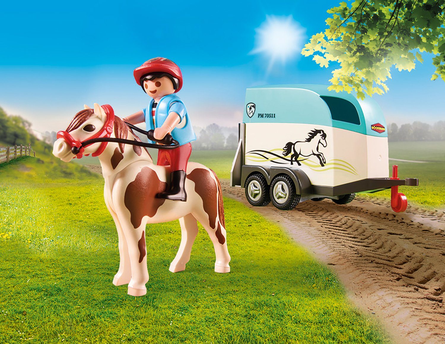 in Made mit Ponyanhänger Playmobil® Konstruktions-Spielset PKW (70511), (44 Country, St), Germany
