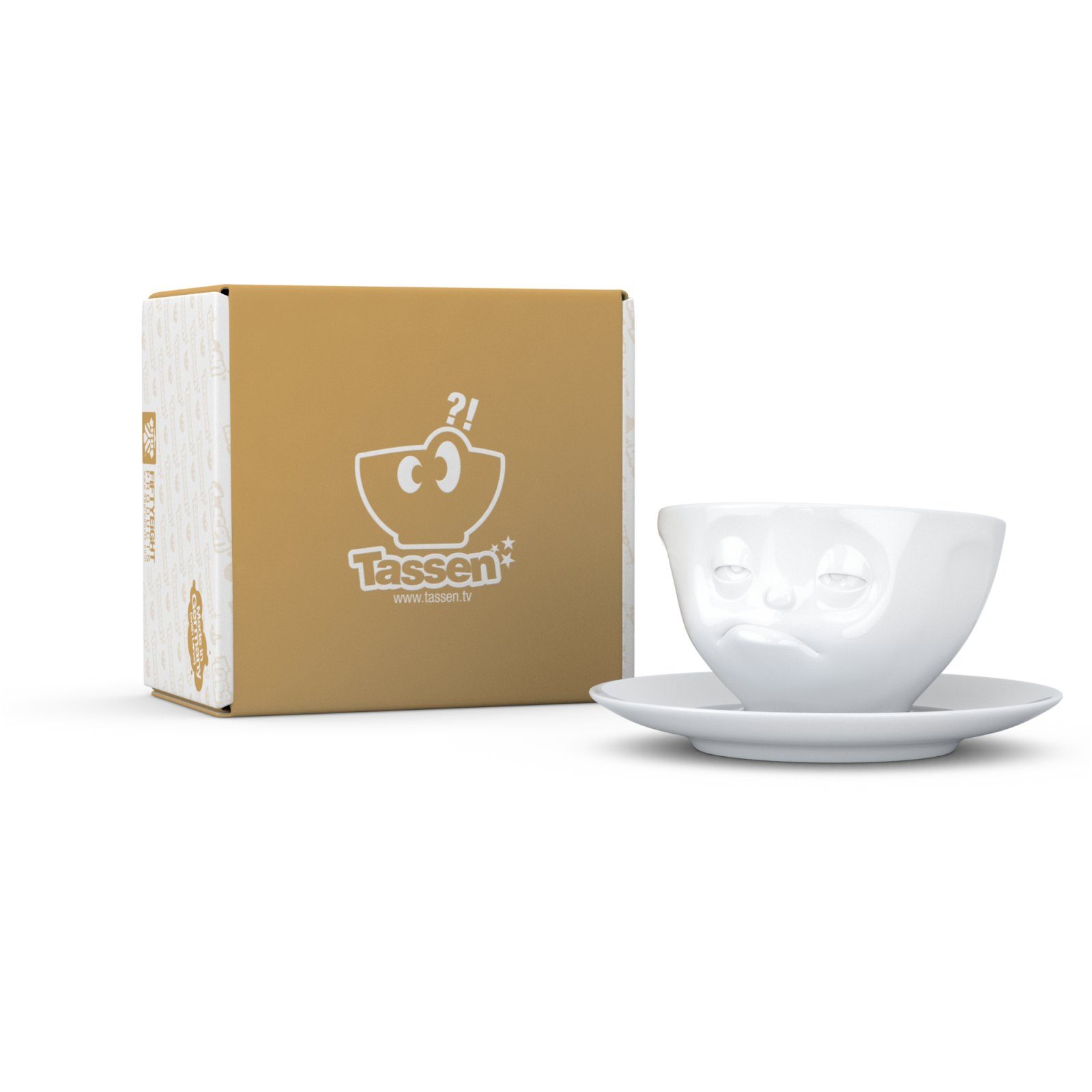 FIFTYEIGHT PRODUCTS Tasse Tasse Verpennt weiß - 200 ml - Kaffeetasse Weiß - 1 Stück