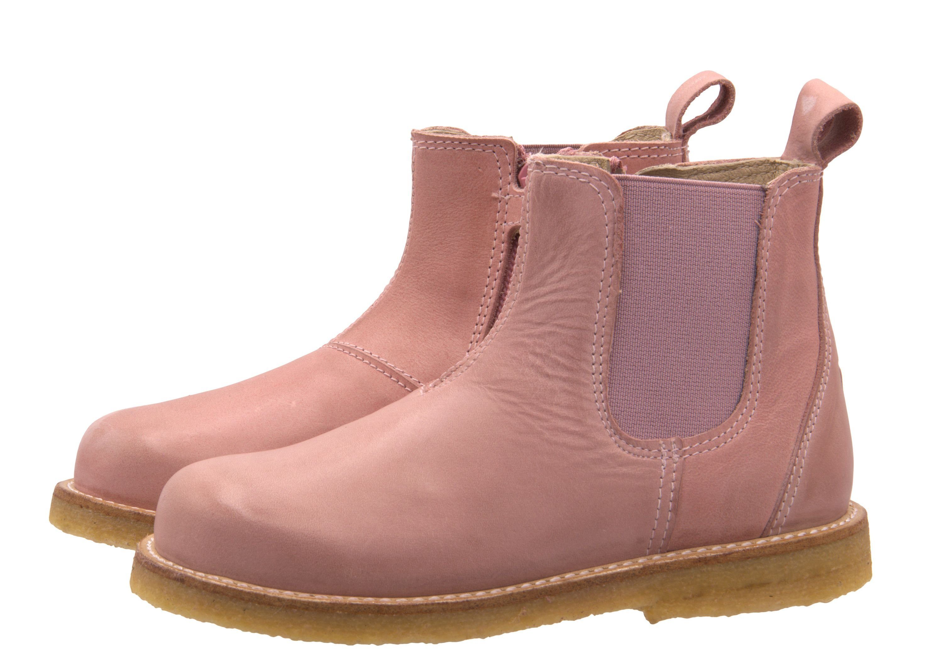 Aurato Rap Arauto Rap 81647A Chelsea Boots Leder Stiefel schmal Mädchen Rosa Schnürstiefelette