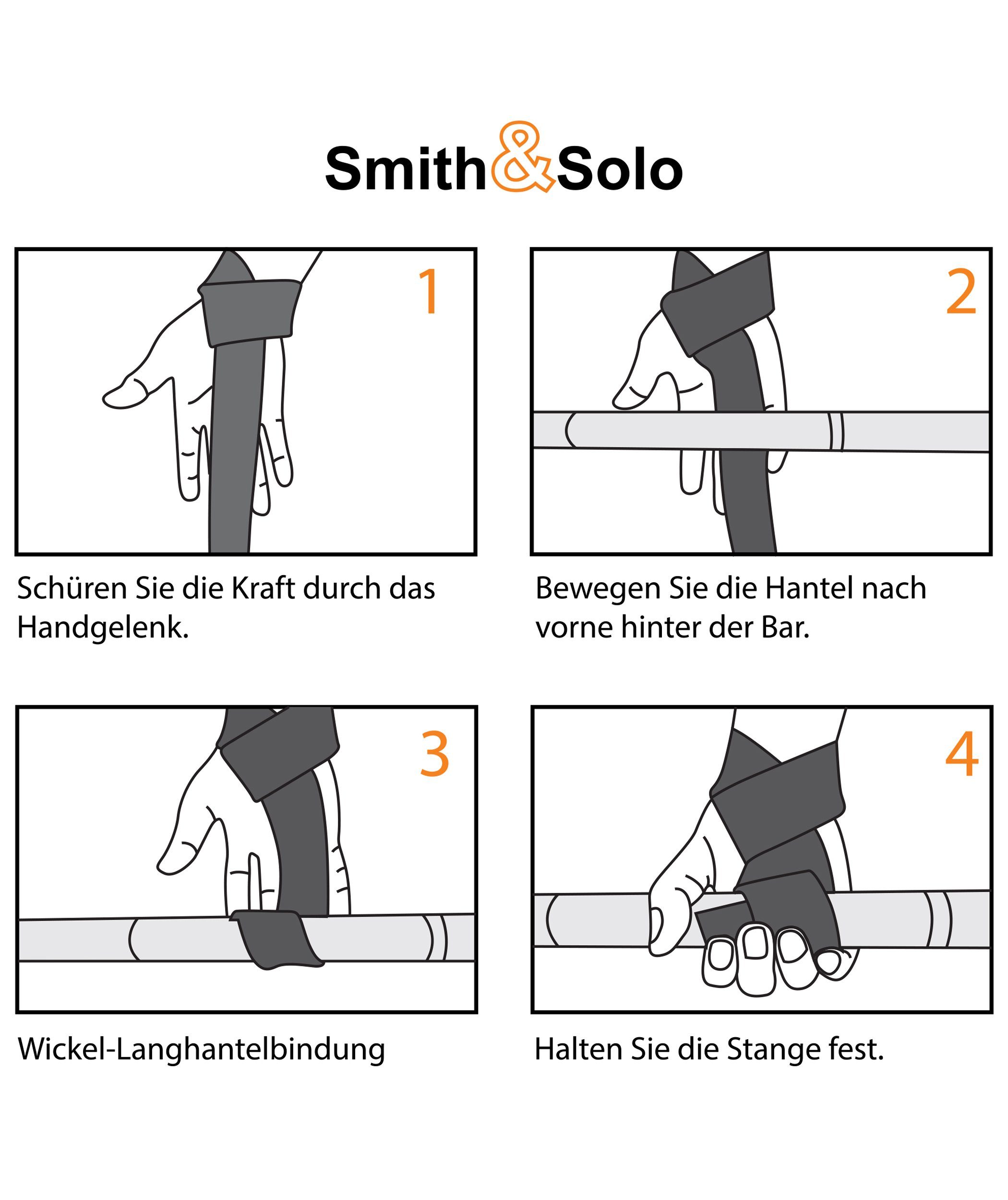 Smith & Solo Zughilfe Zughilfen für Krafttraining,Gym Zubehör, Lifting Straps Bodybuilding (2-tlg), 100% Baumwolle