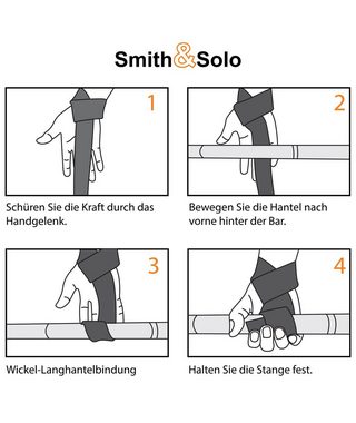Smith & Solo Zughilfe Zughilfen für Krafttraining,Gym Zubehör, Lifting Straps Bodybuilding (2-tlg), 100% Baumwolle