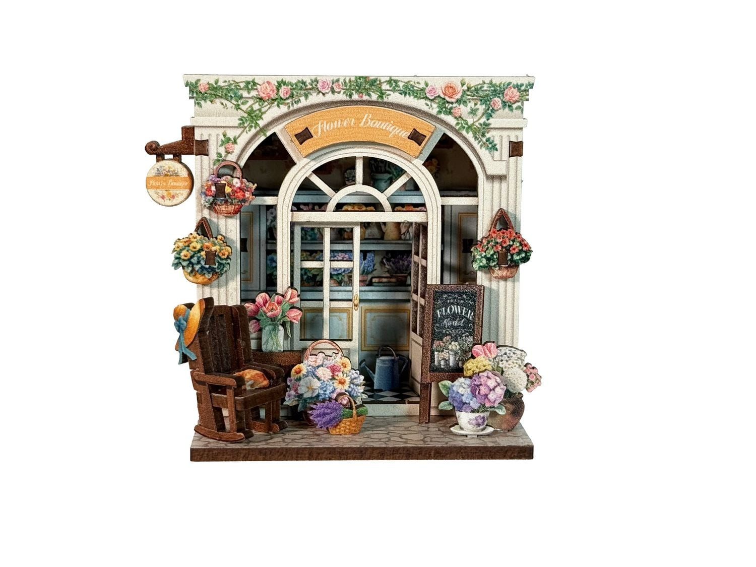 Lesezeichen Mini Book Nook DYI Blumen-Boutique