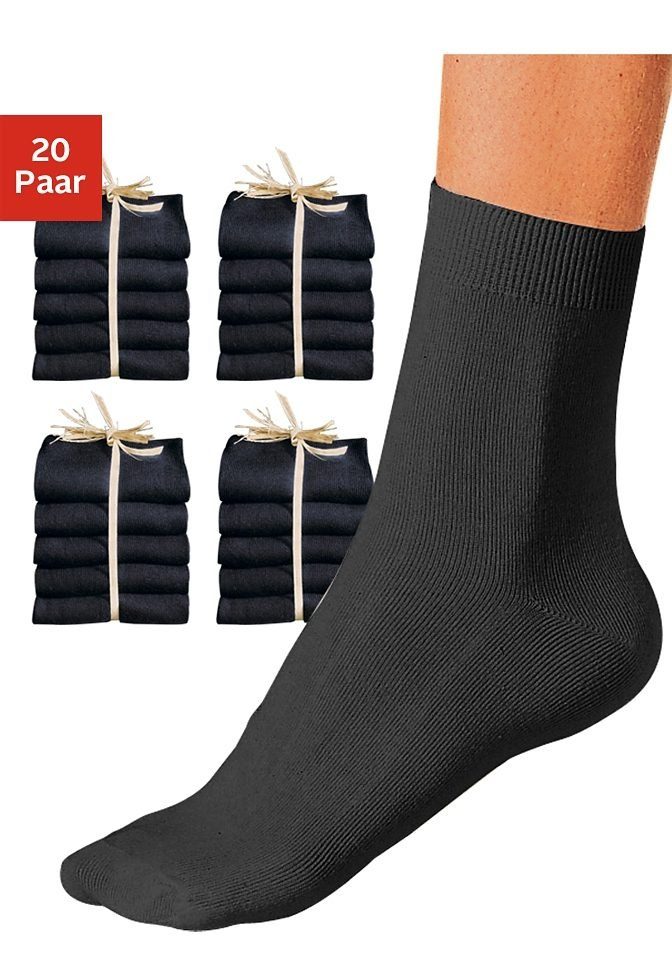 in (20-Paar) der Großpackung in Go Socken