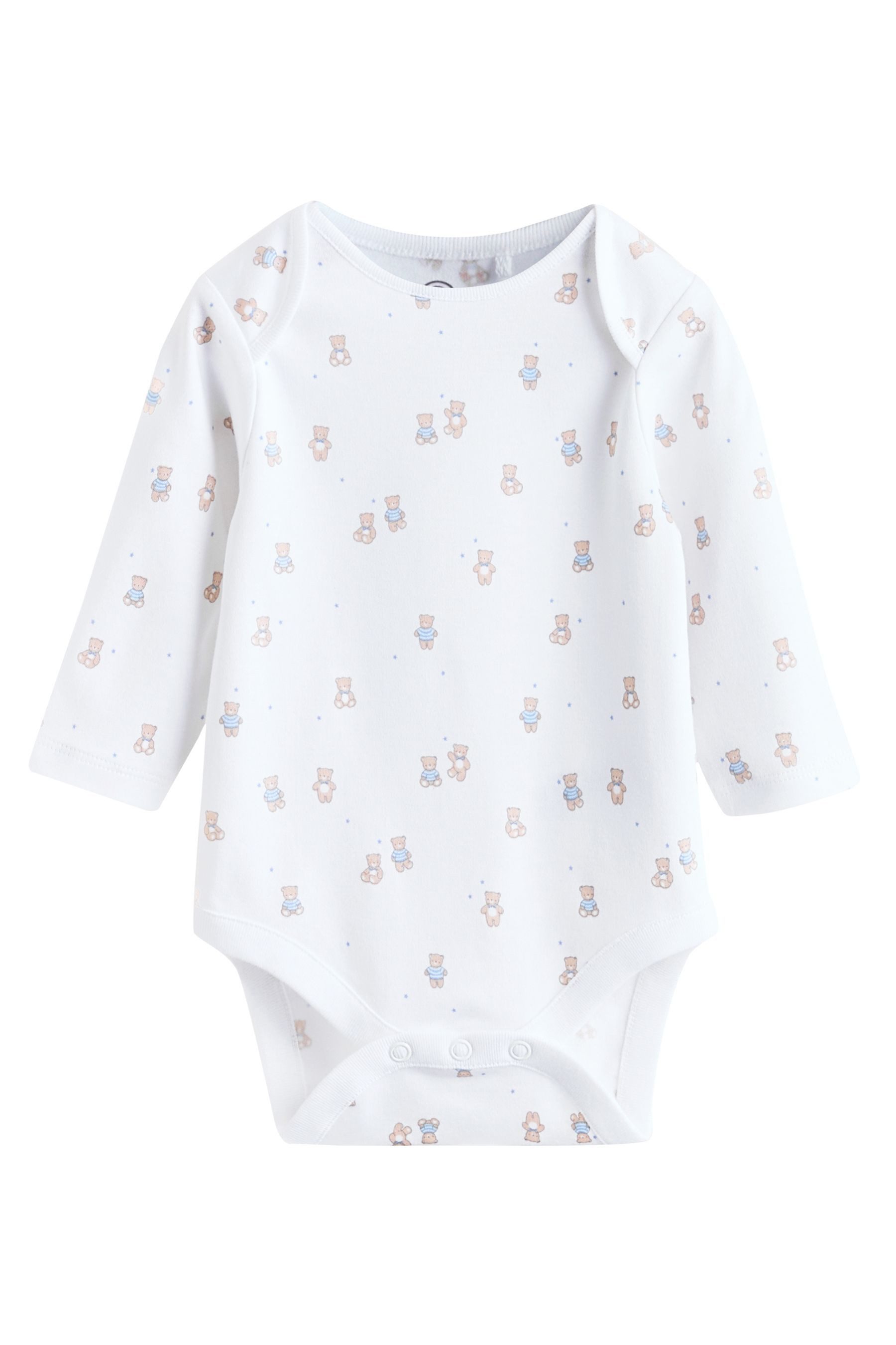 Next Langarmbody Langärmelige Baby-Bodysuits, 5er-Pack, Bär (5-tlg)
