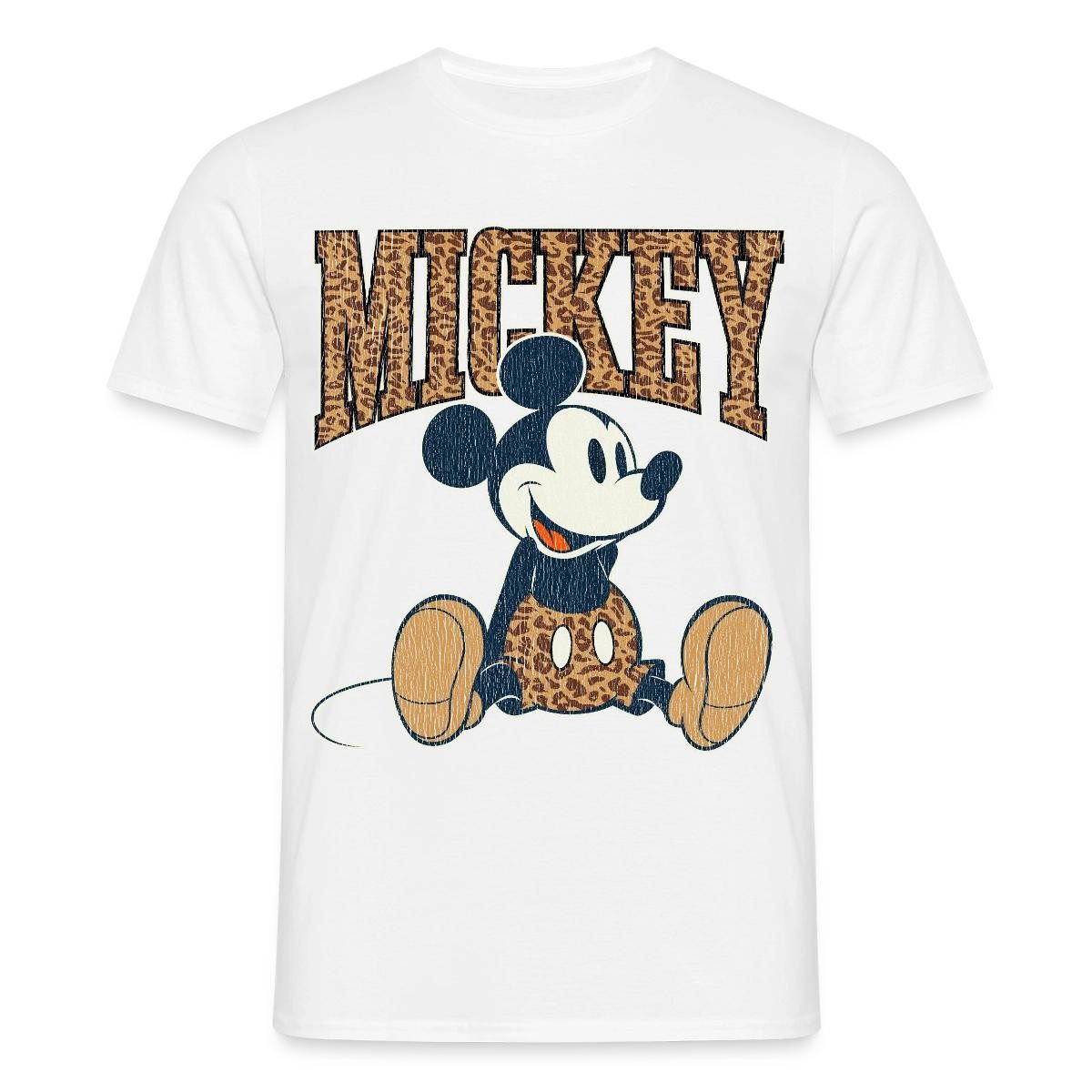 Spreadshirt T-Shirt Mickey & Minnie Mickey Mouse Leo Look Männer T-Shirt (1-tlg)