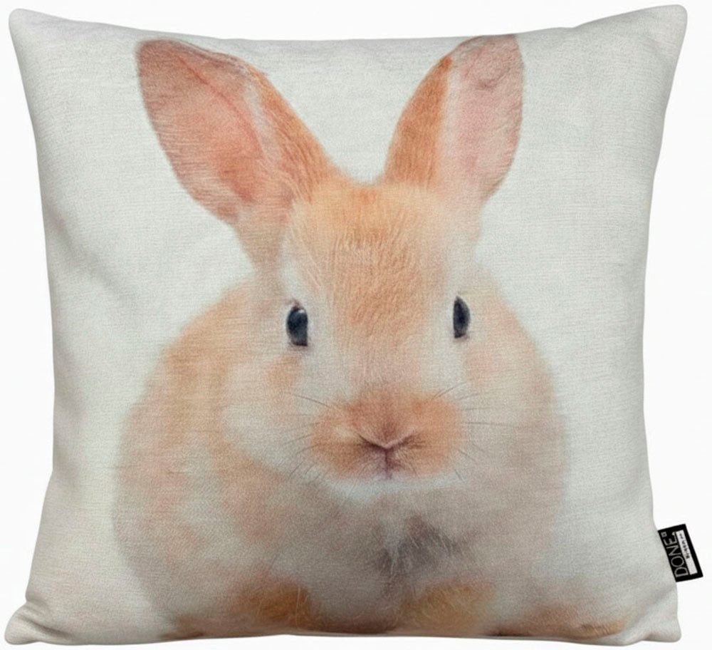 done.® Dekokissen BUNNY, Strapazierfähiger Textildruck, mattes, hochwertiges Erscheinungsbild