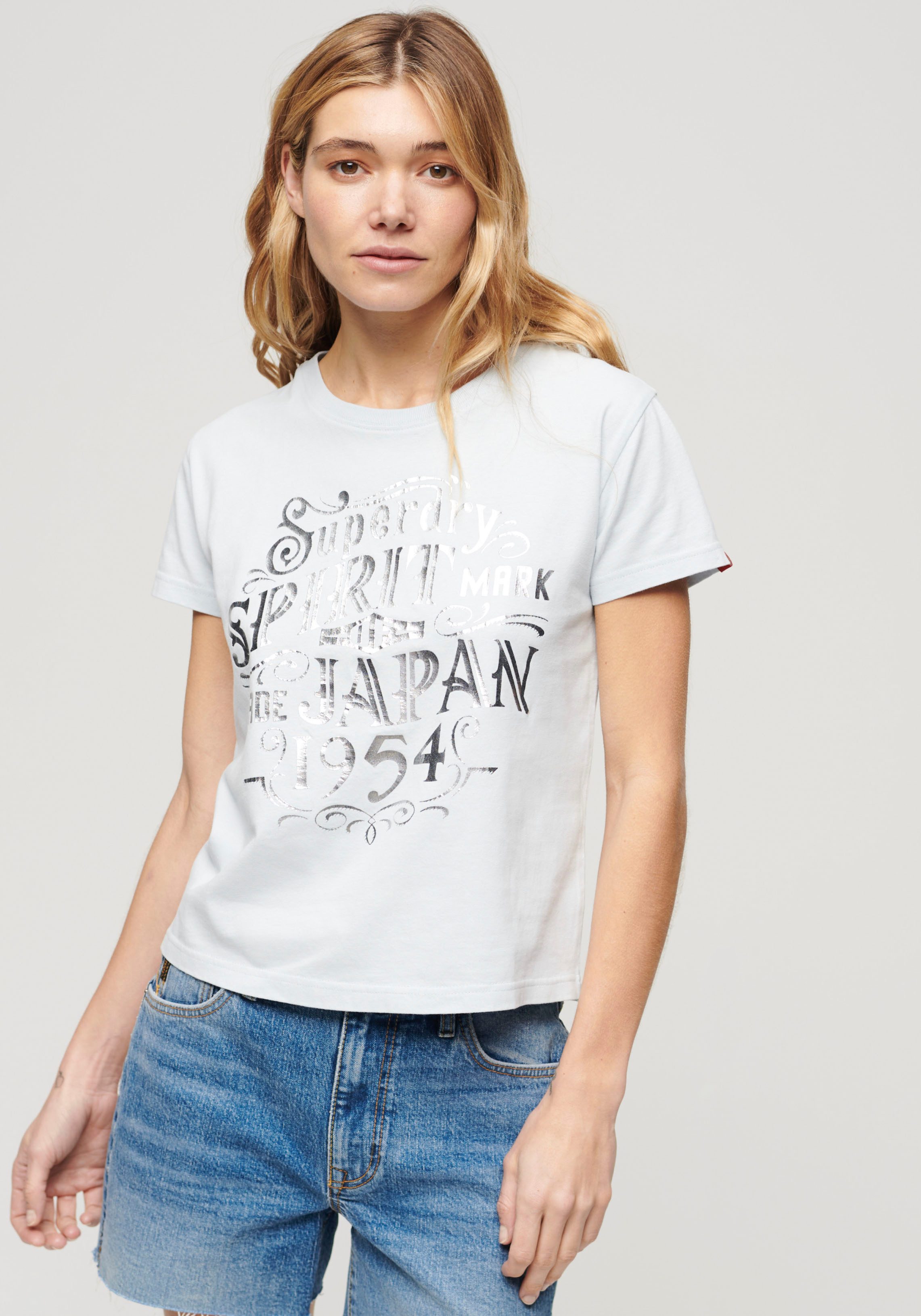 Superdry Print-Shirt FOIL WORKWEAR FITTED TEE günstig online kaufen