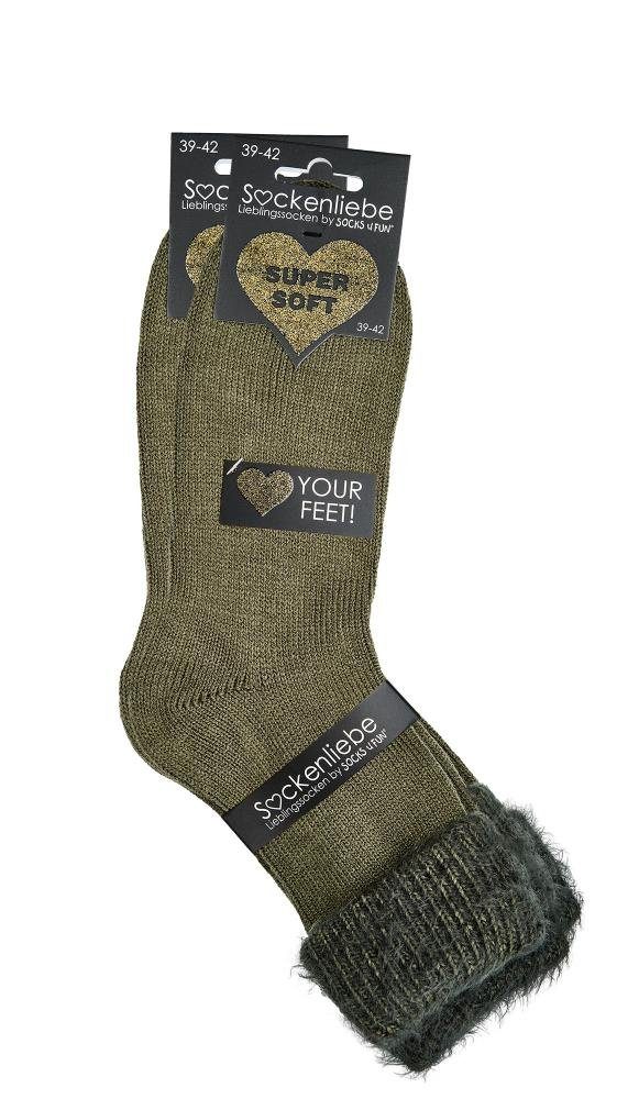 Wowerat Umschlagsocken Flausch Socken Baumwolle auf der Haut in strahlenden günstig online kaufen