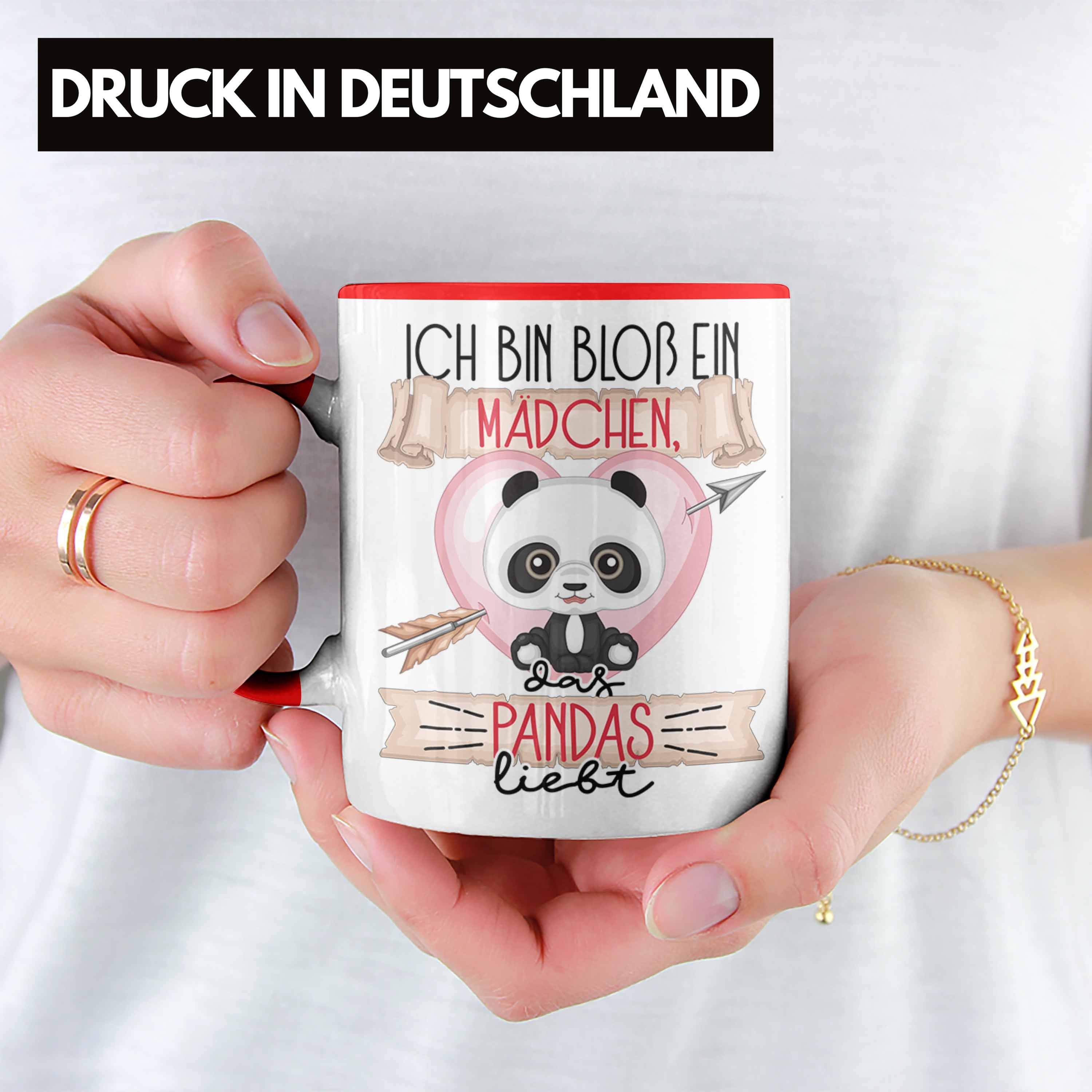 Liebt Pandas Frauen Bloß Ich Trendation Bin Geschenk Tasse Tasse Ein Pandas Mädchen Rot Das