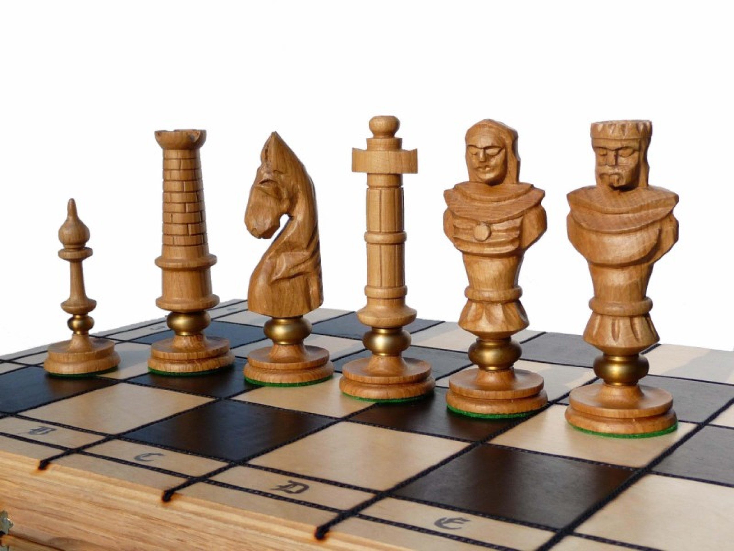 Holzprodukte Spiel Schach Schachspiel Royal Lux 65 x 65 cm, NEU Holz