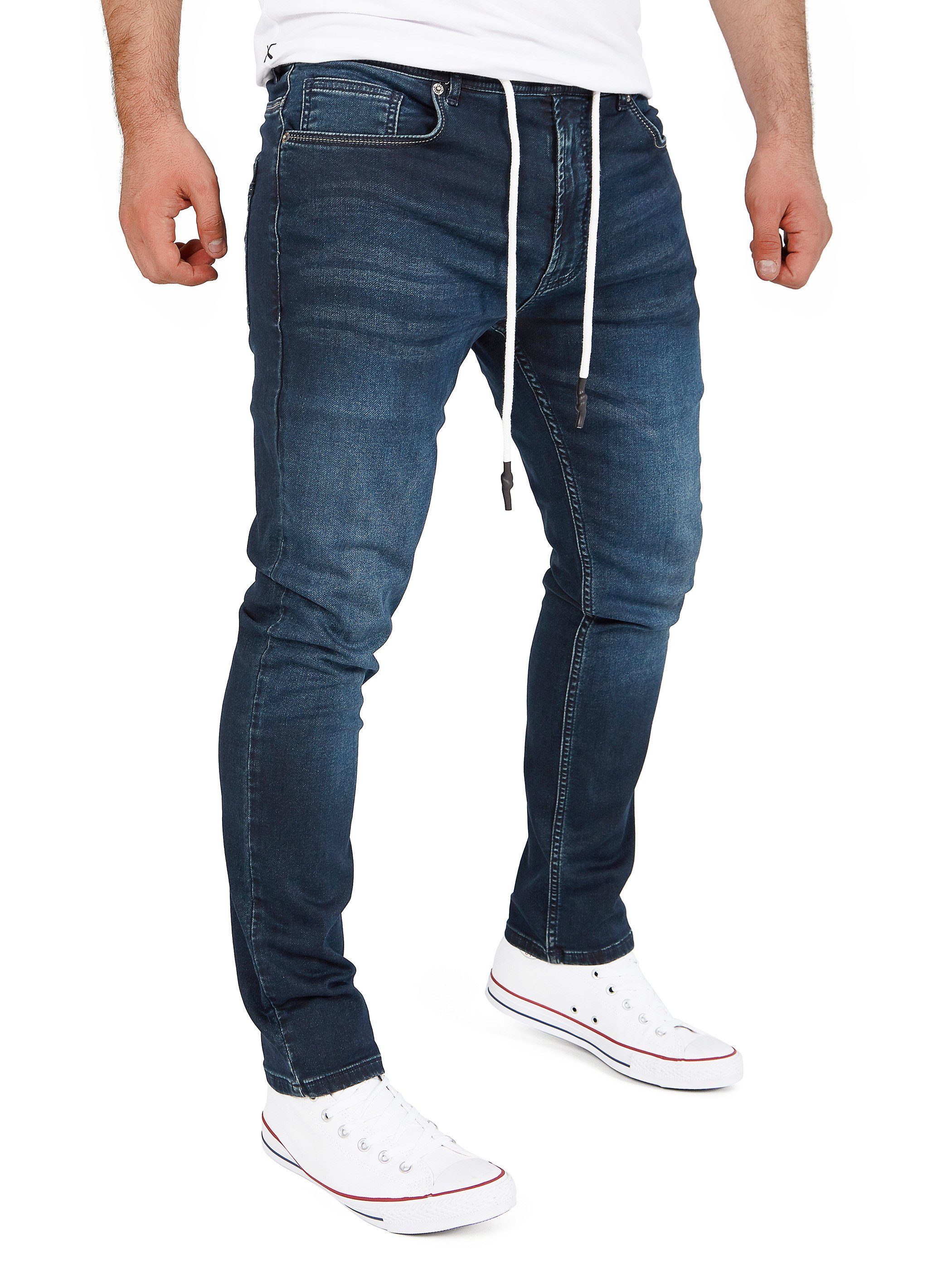 Slim-fit-Jeans Herren Sweathose in Jeansoptik Erik