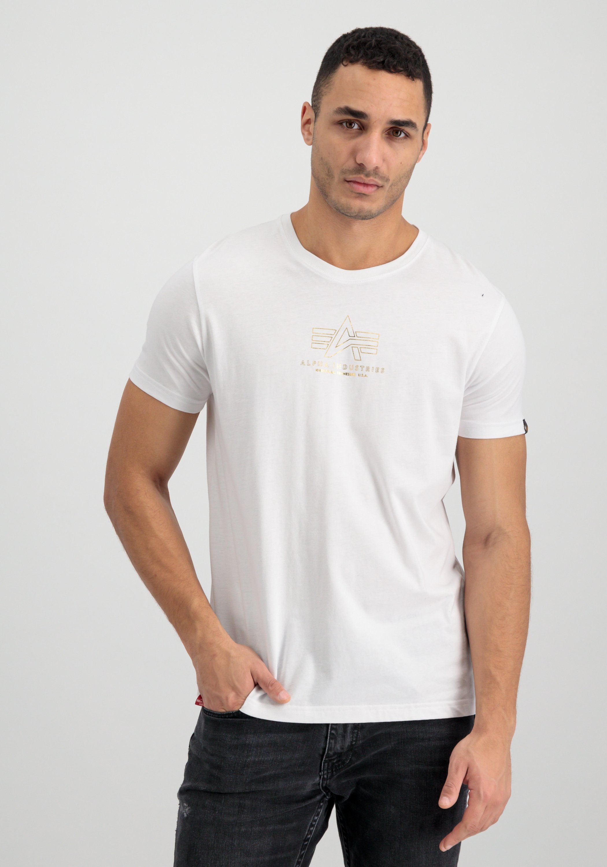 Alpha Industries T-Shirt ALPHA INDUSTRIES Men - T-Shirts Basic T ML Foil Print