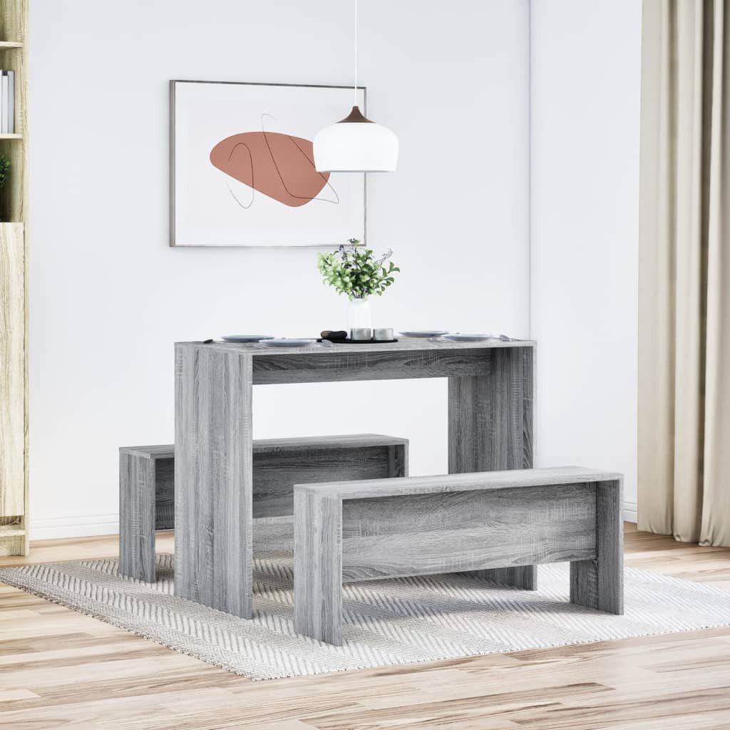 vidaXL Essgruppe 3-tlg. Esstisch und Bank günstig online kaufen