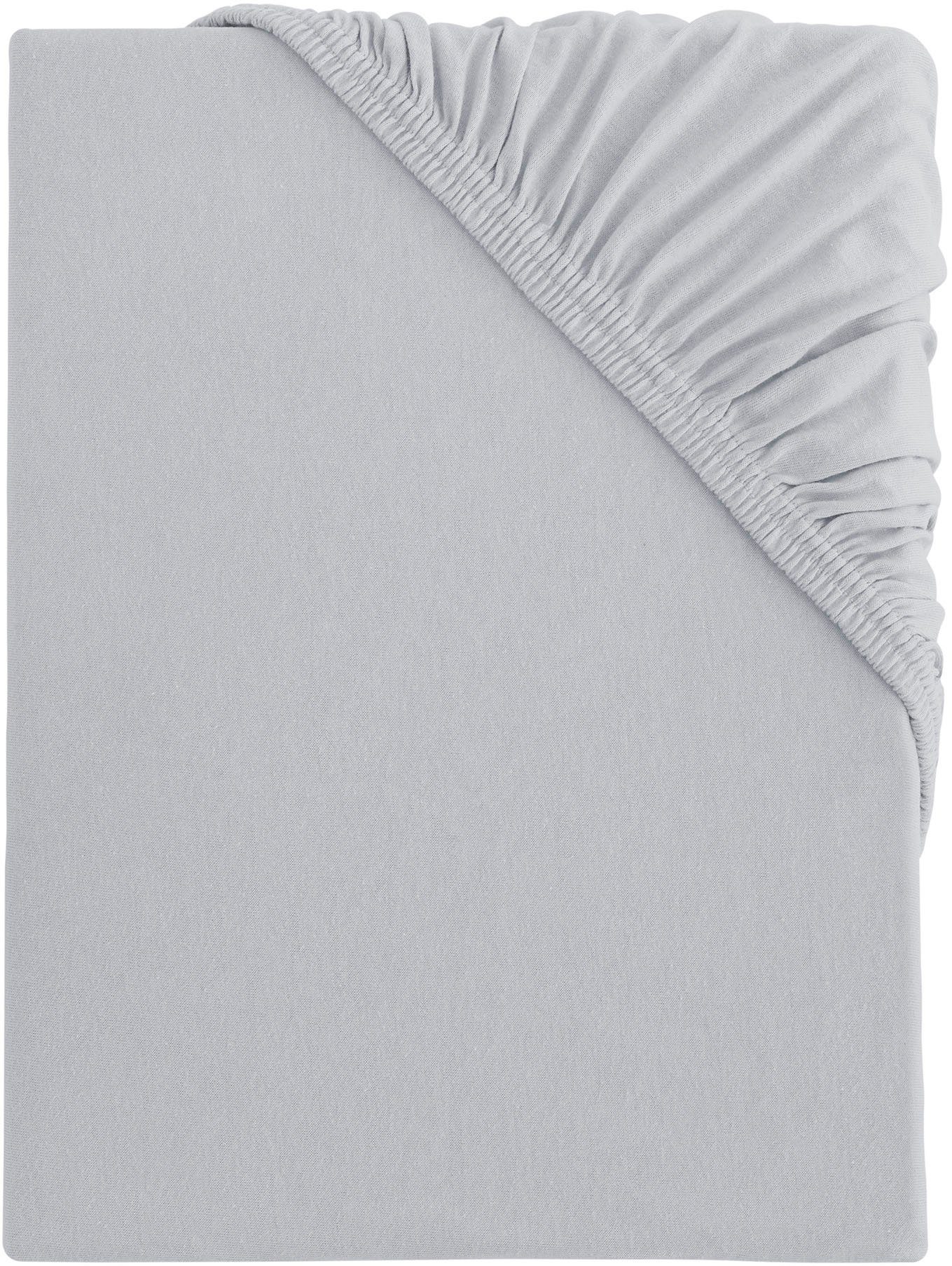 s.Oliver Spannbettlaken TABEA, 100% Baumwolle, 145 g/m², Jersey, Gummizug: rundum, (1 Stück), Bettlaken für Matratzen bis 25 cm Höhe, perfekter Sitz, bügelfrei