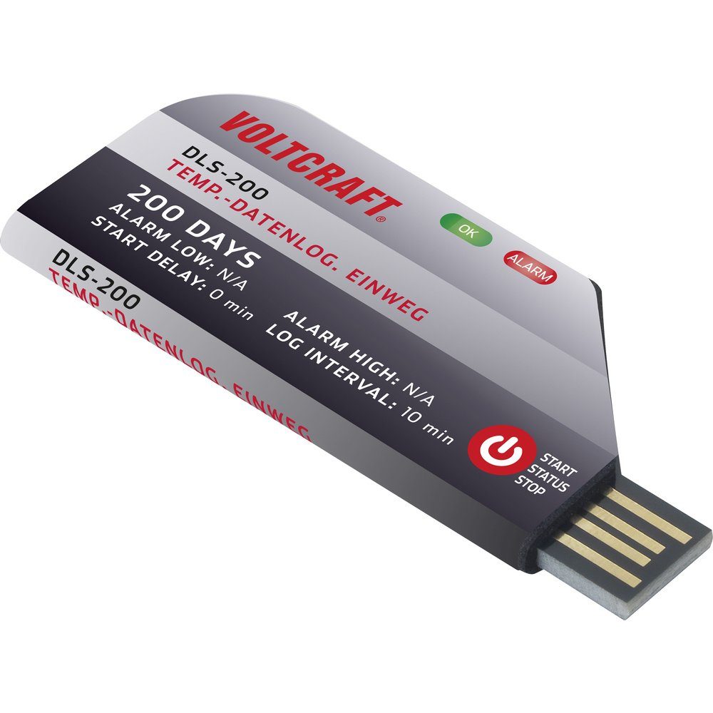 VOLTCRAFT Klimamesser VOLTCRAFT VC-11576730 DLS-200 Temperatur-Datenlogger Messgröße Temper, (DLS-200)