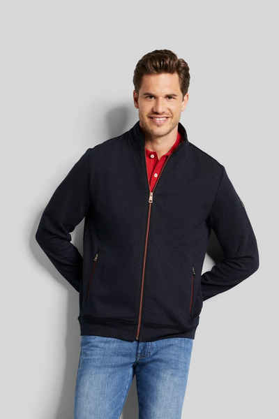 bugatti Sweatjacke mit Stehkragen