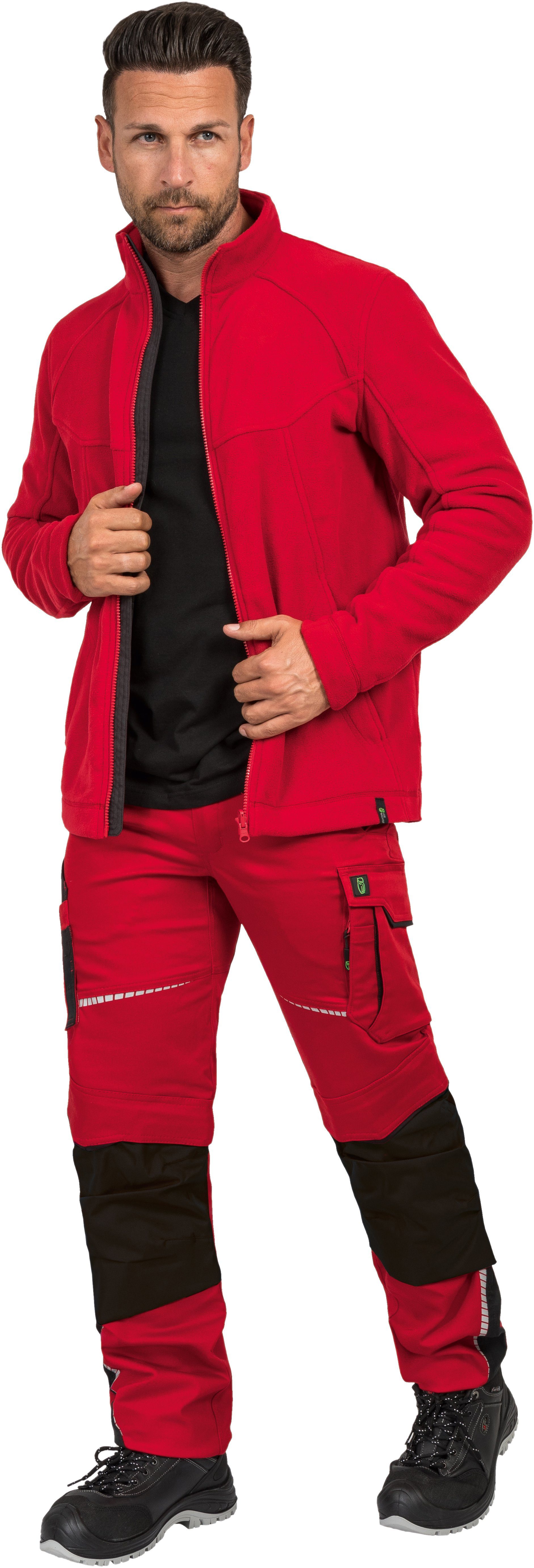 Casual Leibwächter Fleecejacke Herren Fleecejacke Line rot Polar