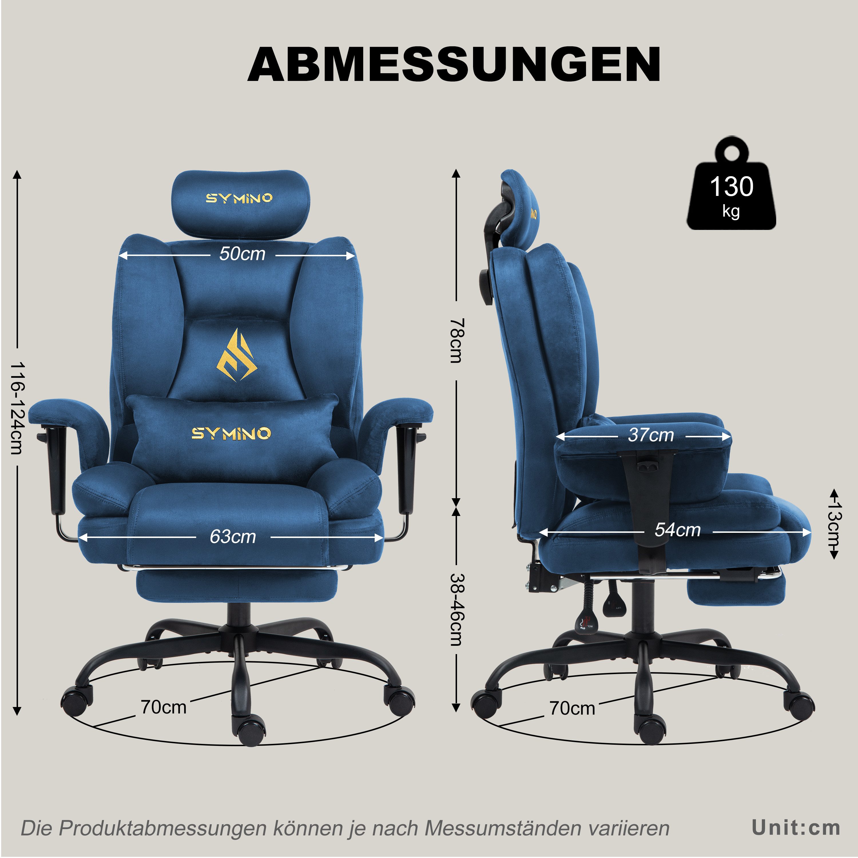 symino Stuhl Ergonomischer Sofa-Gaming-Stuhl, Verstellbarer Gamer-Stuhl, mit Hochwertigem Kunstpelzbezug für Ultimativen Komfort – Bild 2 von 5