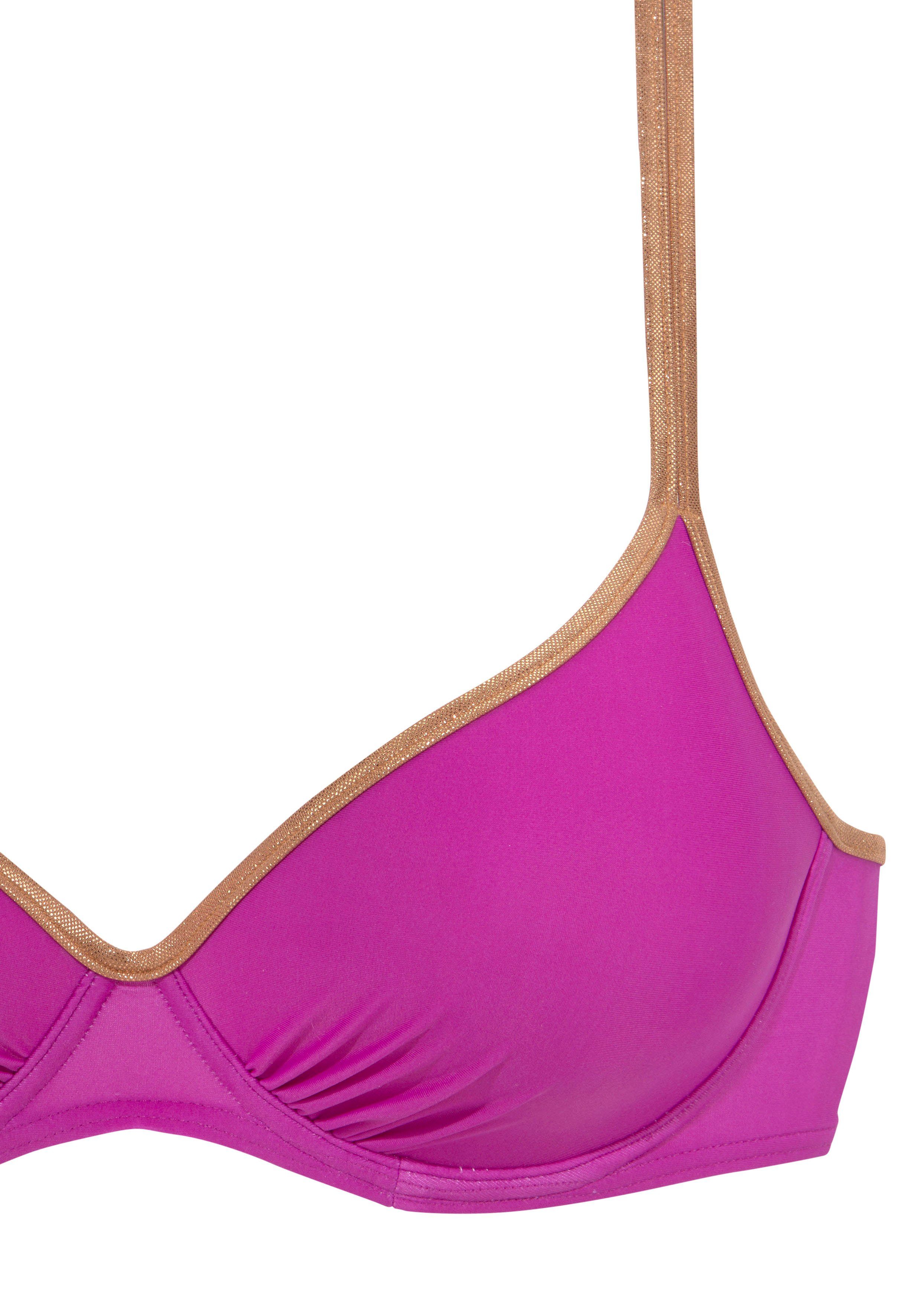 Bruno Banani Bügel-Bikini-Top Milano, mit kupferfarbenen Paspeln