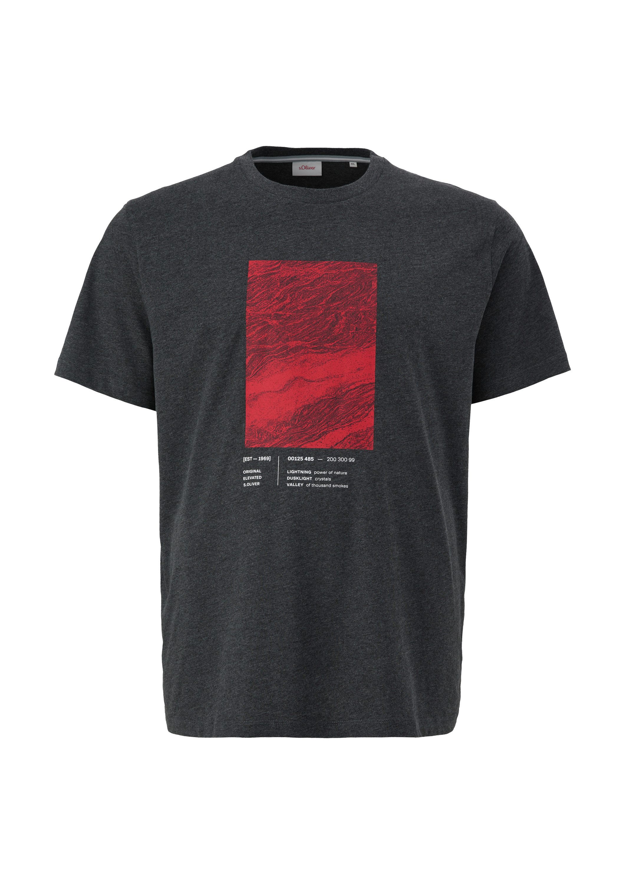 s.Oliver Kurzarmshirt T-Shirt T-Shirt mit Frontprint günstig online kaufen