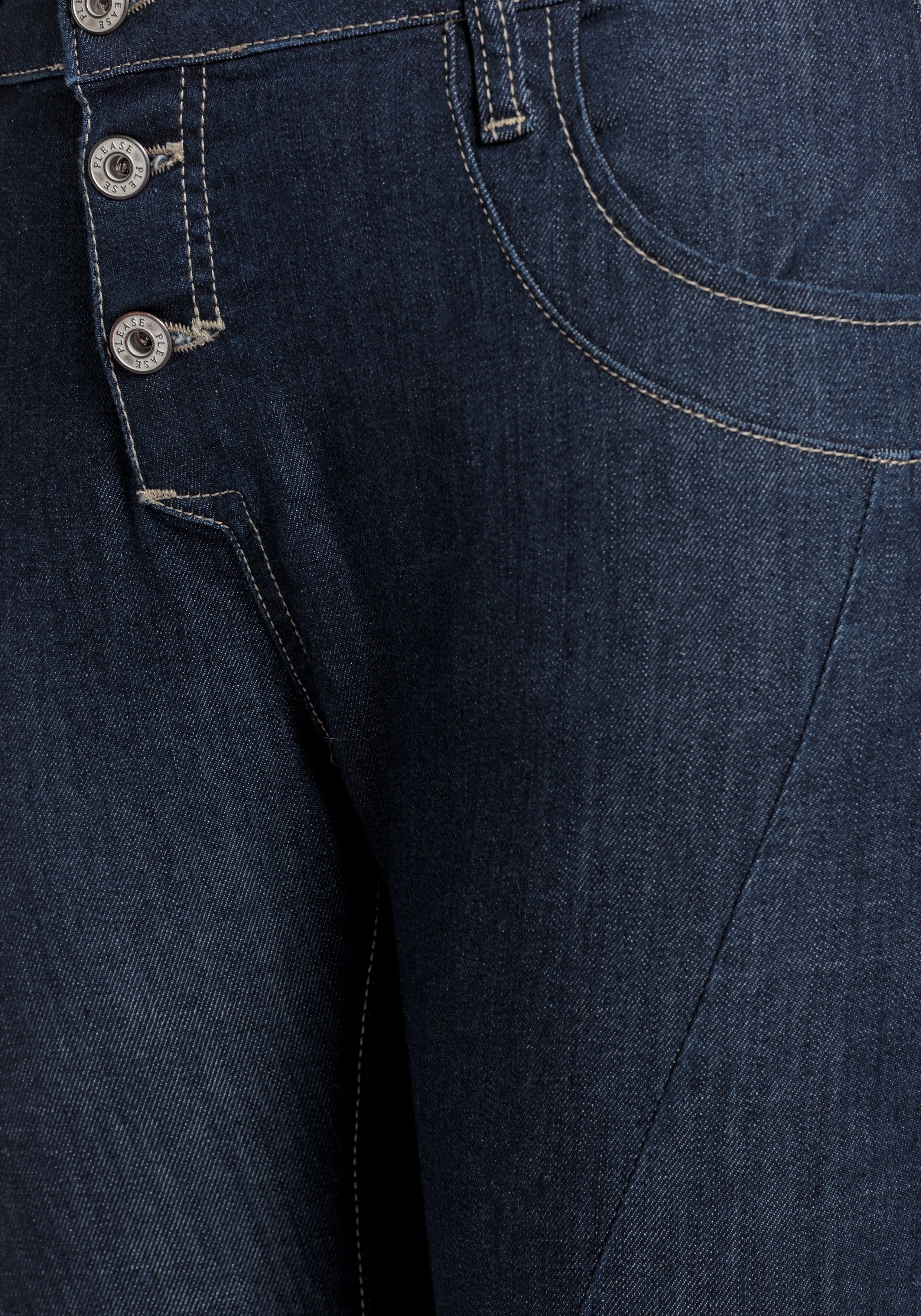 Please Jeans 5-Pocket-Jeans Sichtbare Knopfleiste