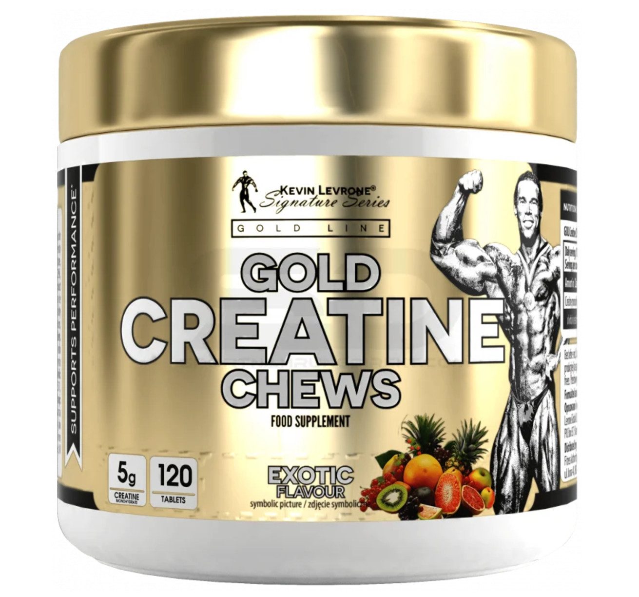 Kevin Levrone Kevin Levrone® Gold CREATINE CHEWING GUMS 120 Stück Креатин Kautablette, 120 er Einzelprodukt à 120,00 St., GOLD Креатин Kautablette