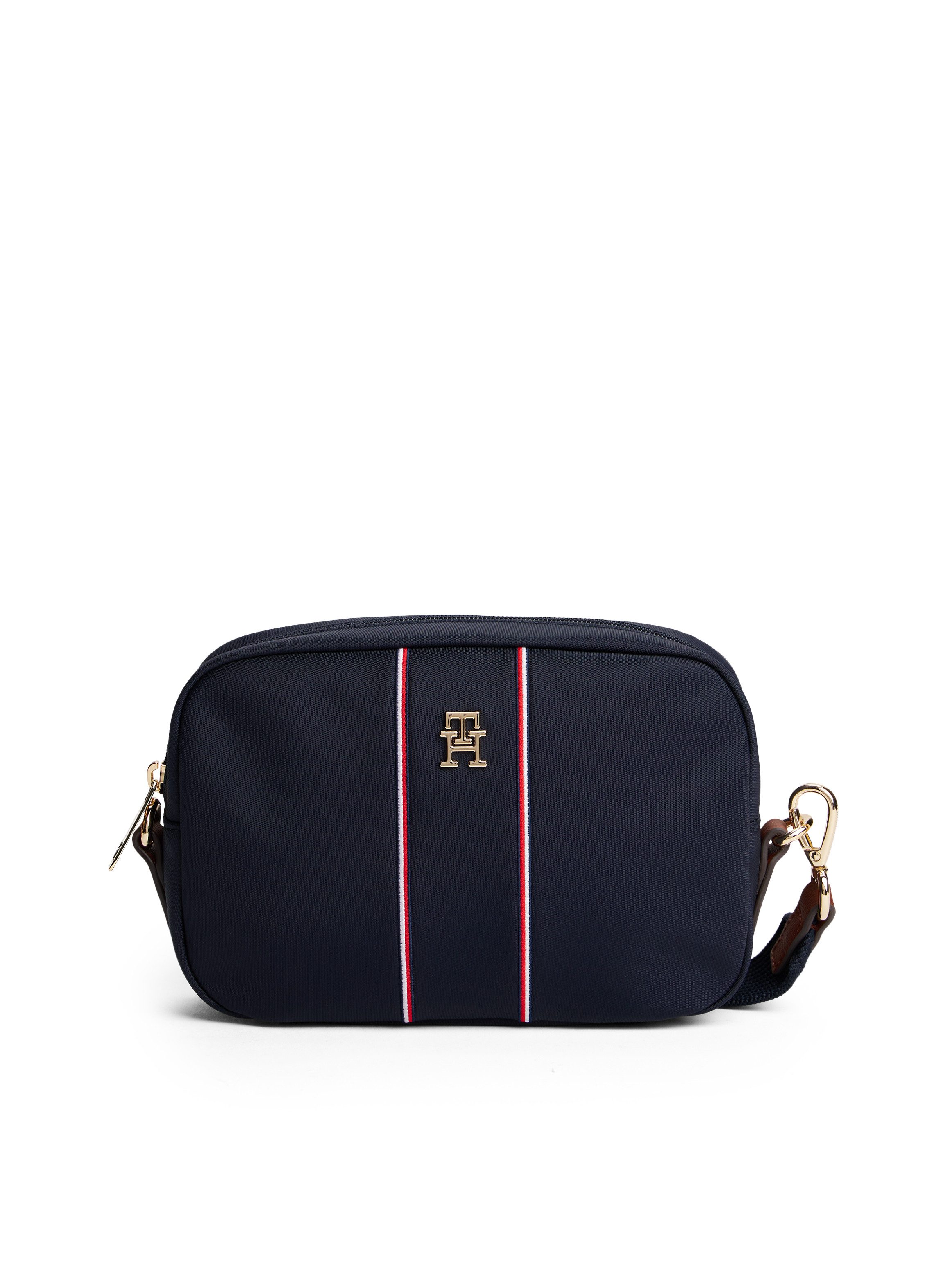 Tommy Hilfiger Mini Bag TH ESSENTAIL, Damen Umhägetasche, Schultertasche mit Streifen und TH-Logoemblem