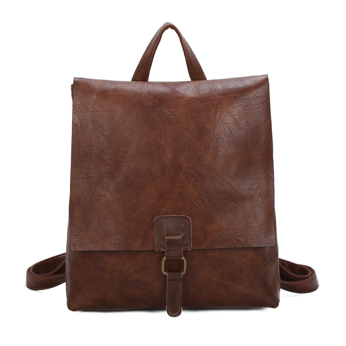 ITALYSHOP24 Rucksack Damen Schultertasche Backpack Umhängetasche CrossBody günstig online kaufen