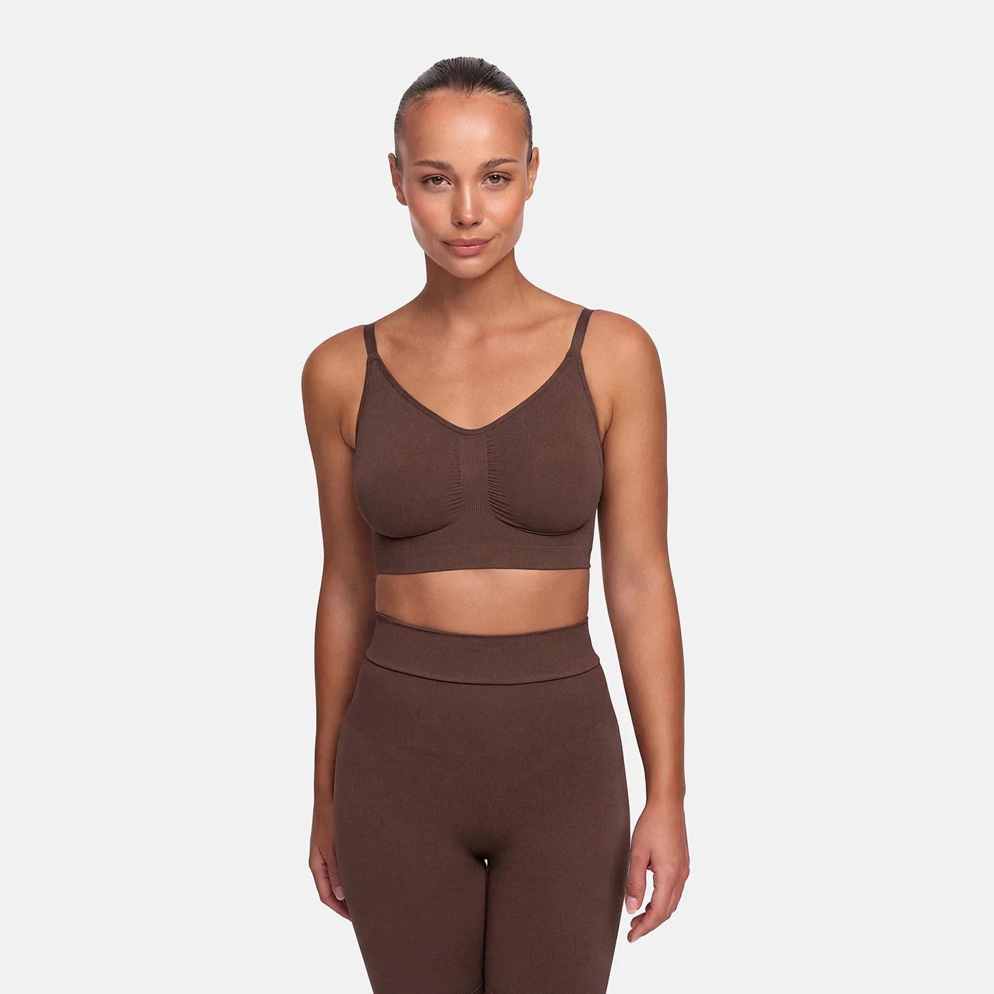 cfab (creamy fabrics) Bügelloser BH Comfort Bralette-Braun-XS (1-tlg)
