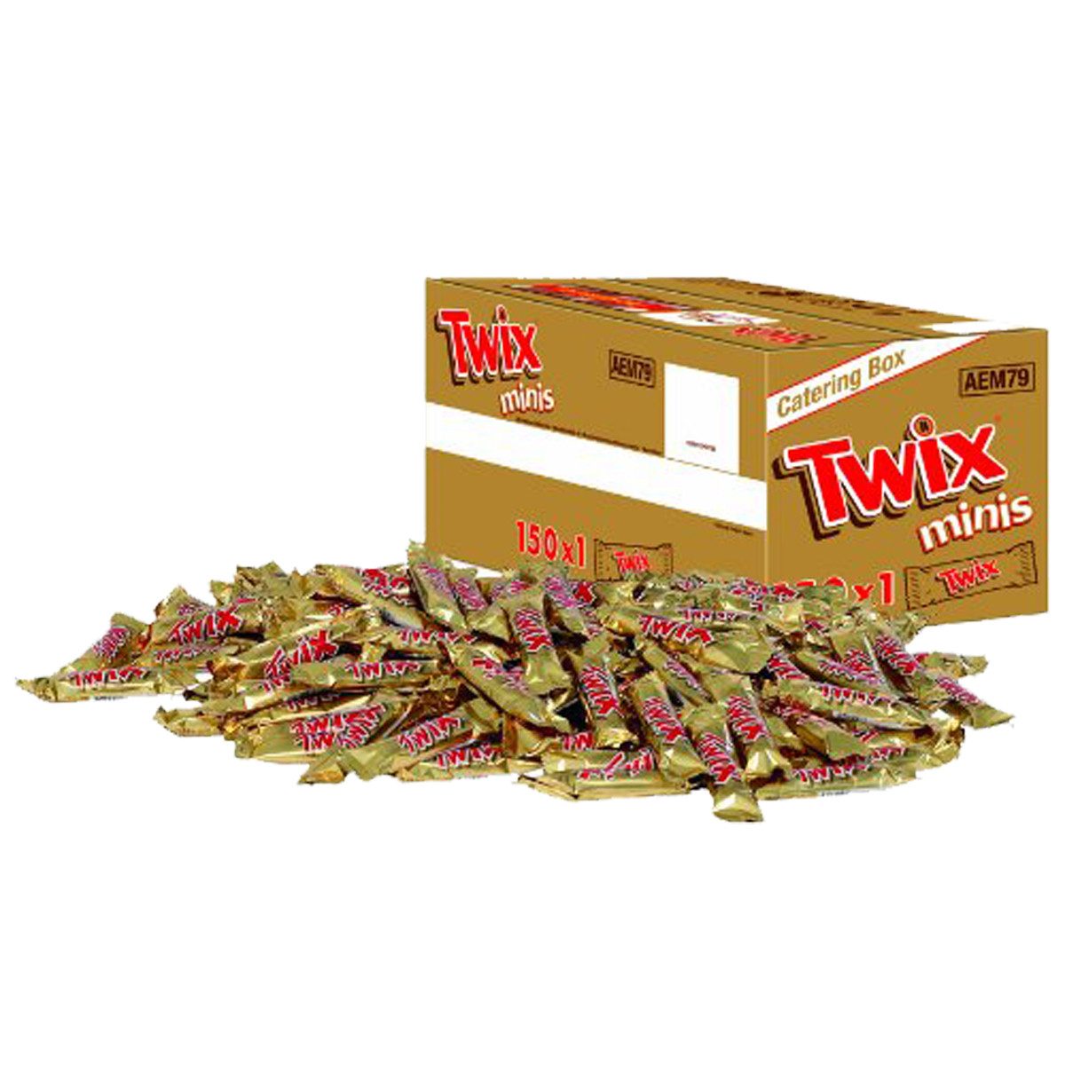 Twix Schokolade, Twix Minis, 1 Packung mit 150 Riegeln (1 x 3 kg)