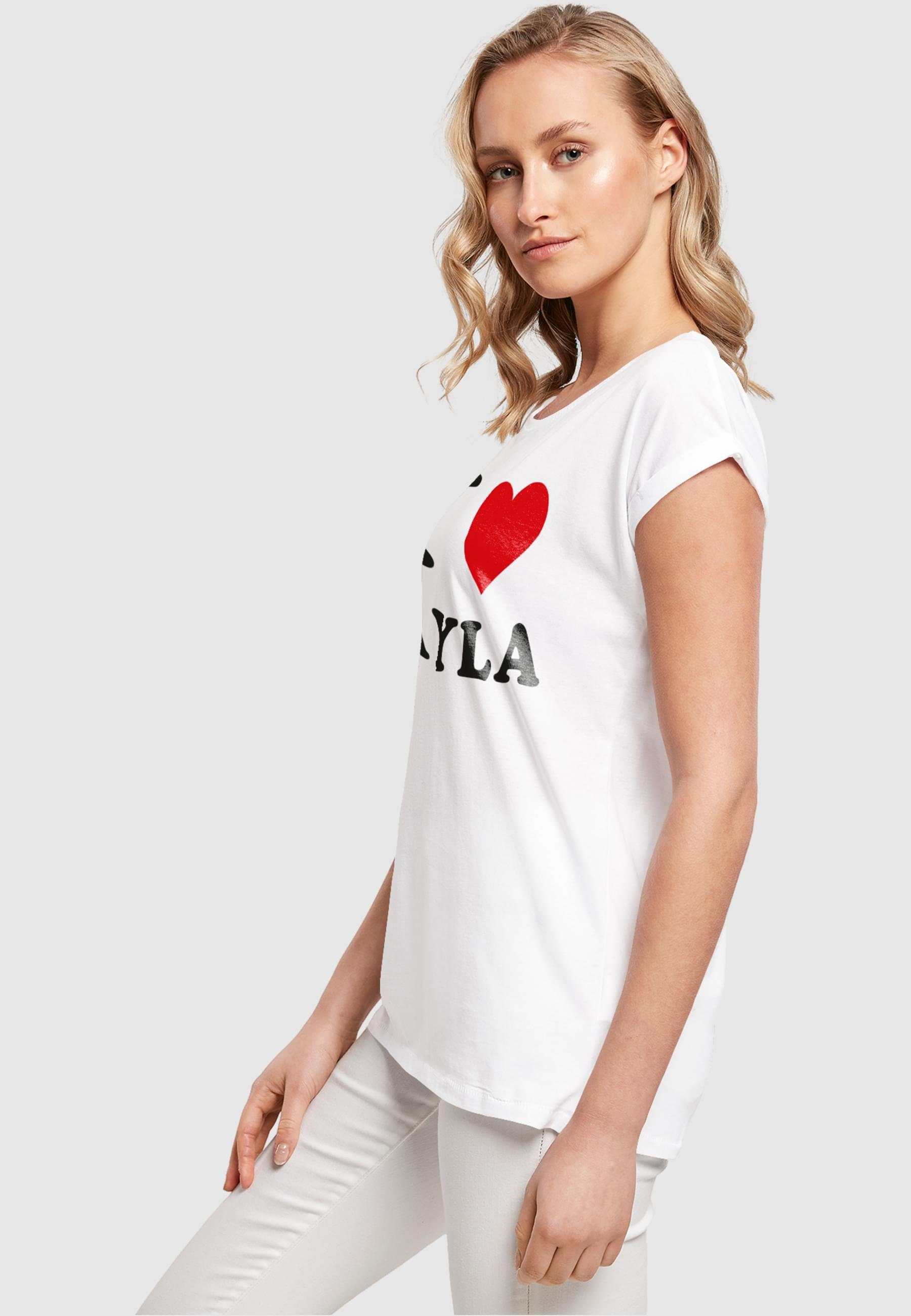 Damen T-Shirt Layla Merchcode I (1-tlg) T-Shirt Love white Ladies