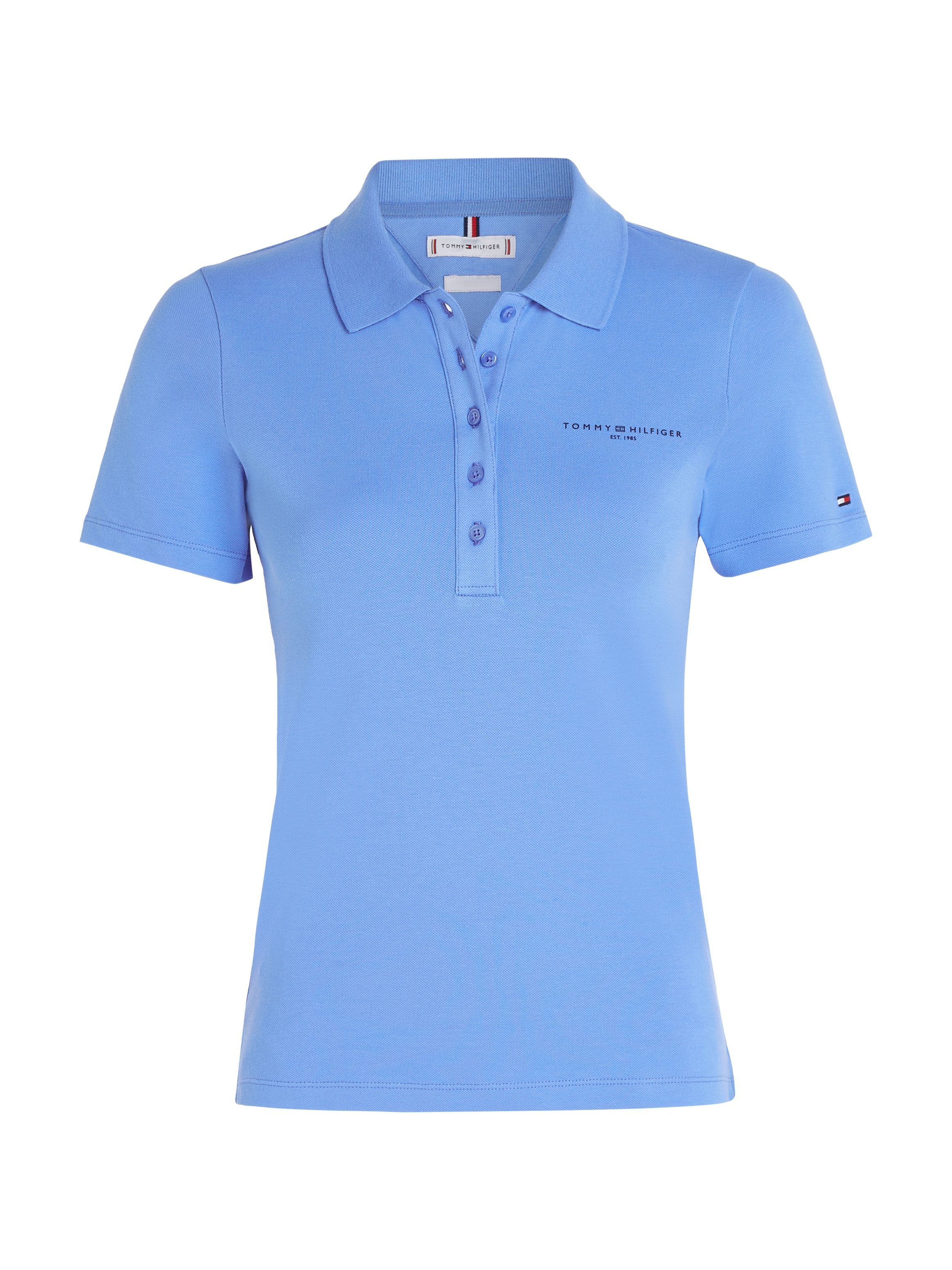 POLO MINI SLIM Tommy LOGO Blue_Spell Logostickerei mit Hilfiger SS CORP Poloshirt