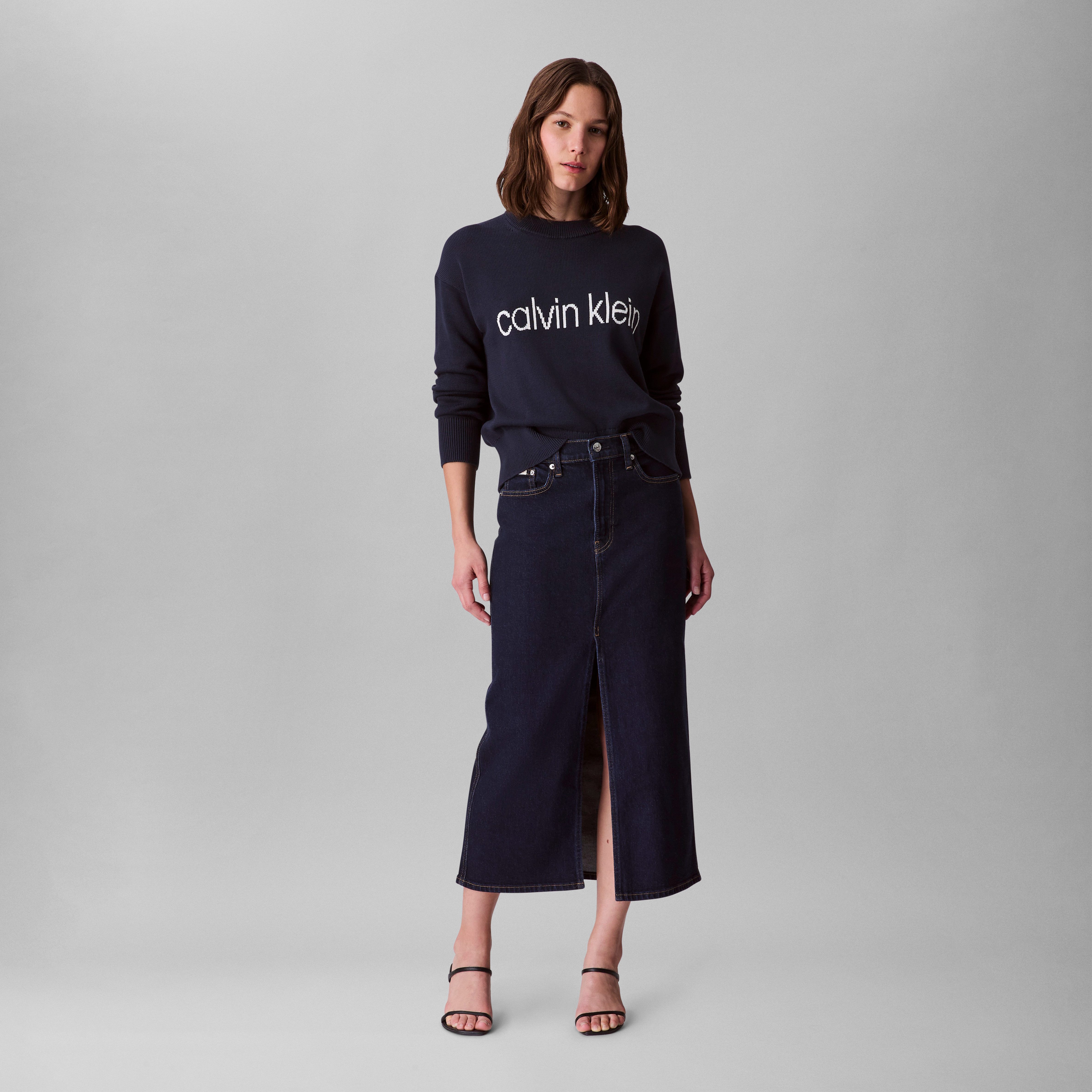 Calvin Klein Jeans Strickpullover Cotton Graphic Pullover Mit Rundhalsausschnitt