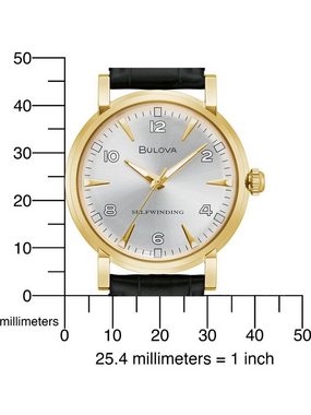 Bulova Automatikuhr Bulova 97A152 Clipper Automatik Herrenuhr 39mm 3AT