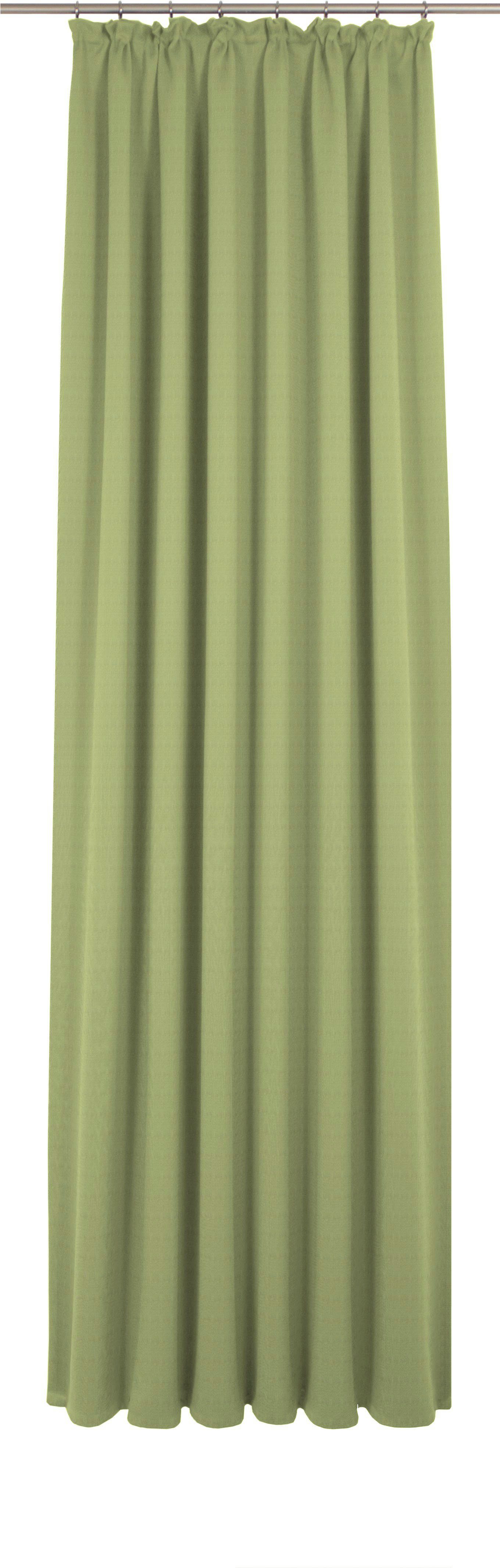 Vorhang Uni Collection, Wirth, Kräuselband (1 St), blickdicht, nach Maß grün