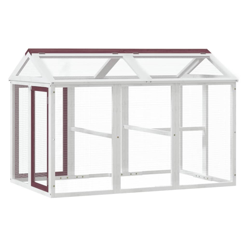 vidaXL Freigehege, Freilaufgehege Mokka 141x94x104 cm Massivholz Kiefer
