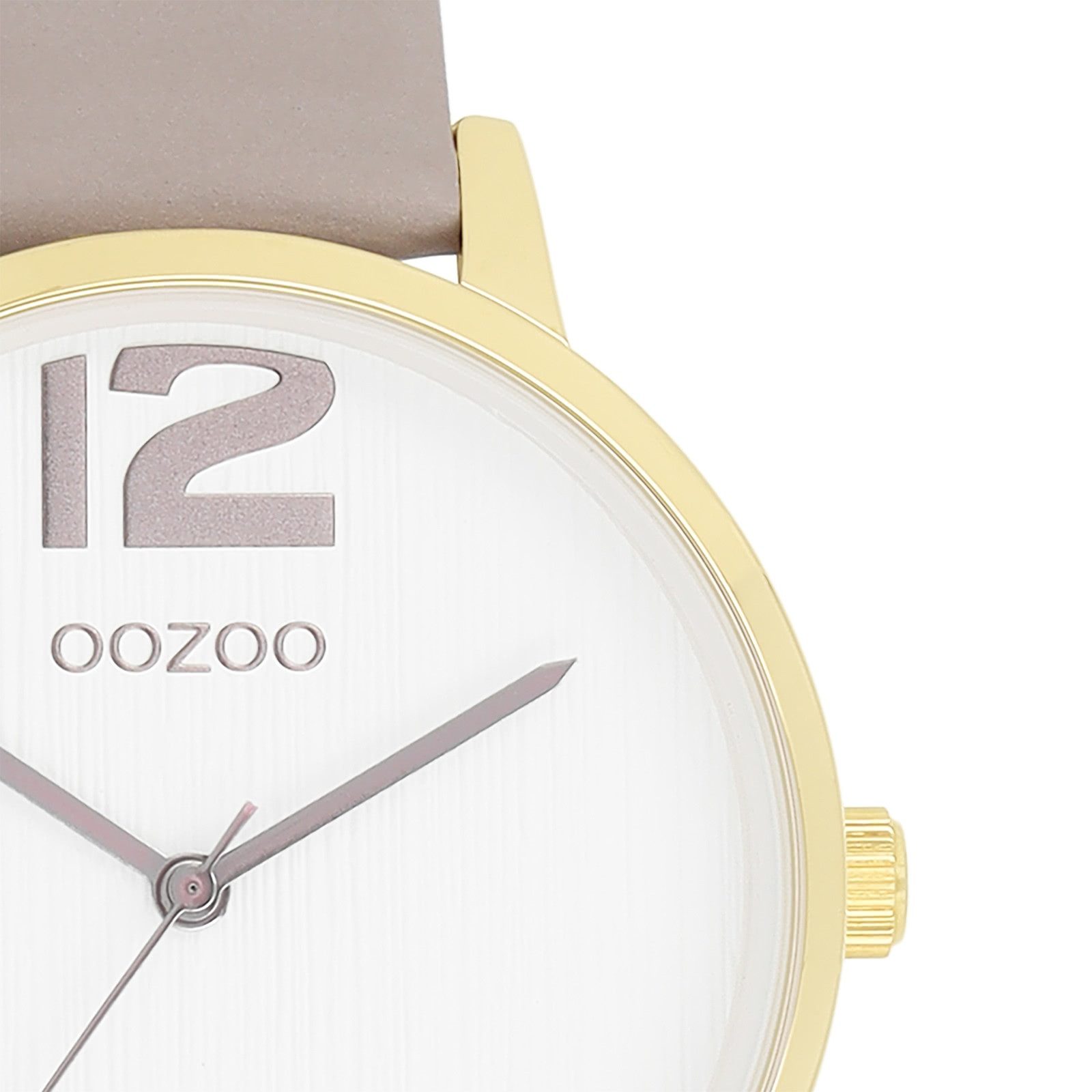 OOZOO Quarzuhr Oozoo Damen Armbanduhr Timepieces Analog, (Analoguhr), Damenuhr rund, mittel (ca. 38mm) Lederarmband, Fashion-Style