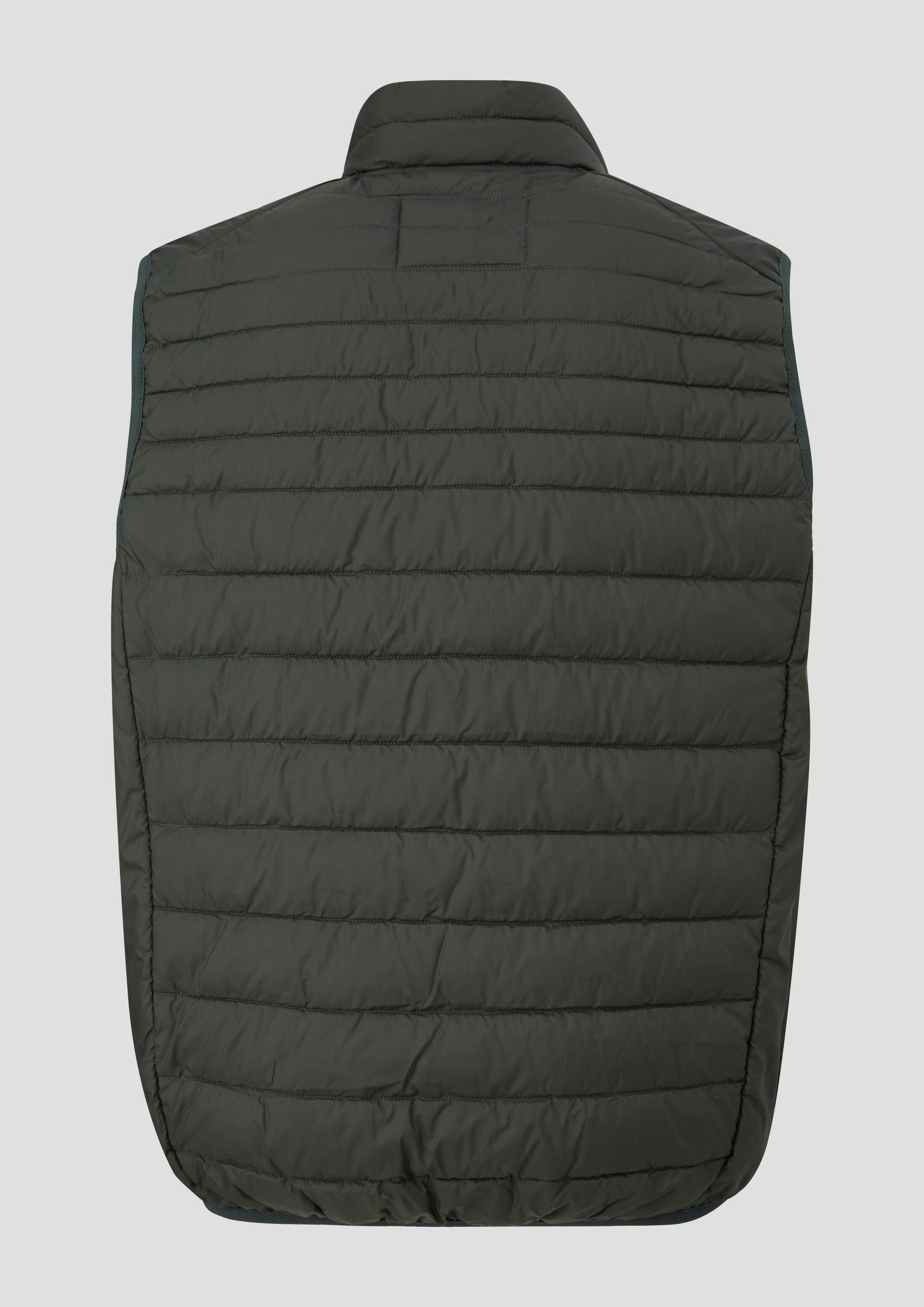 s.Oliver Outdoorjacke Outdoor-Weste Steppweste mit Stehkragen