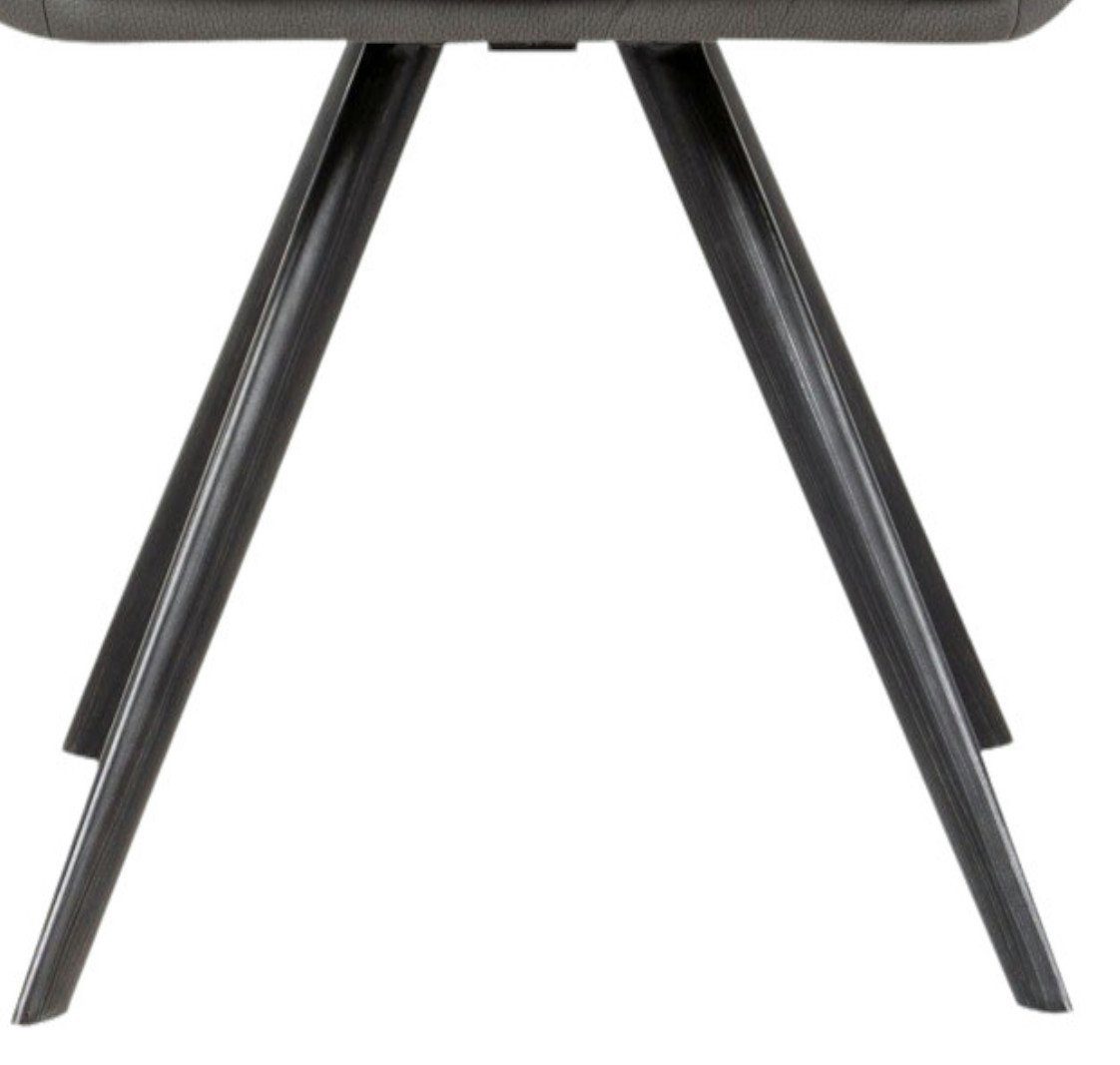 Sitzhöhe Marko, Junado® um Drehstuhl 180 drehbar grau Polsterung, Trendiger Armlehnstuhl 49cm Grad, mit