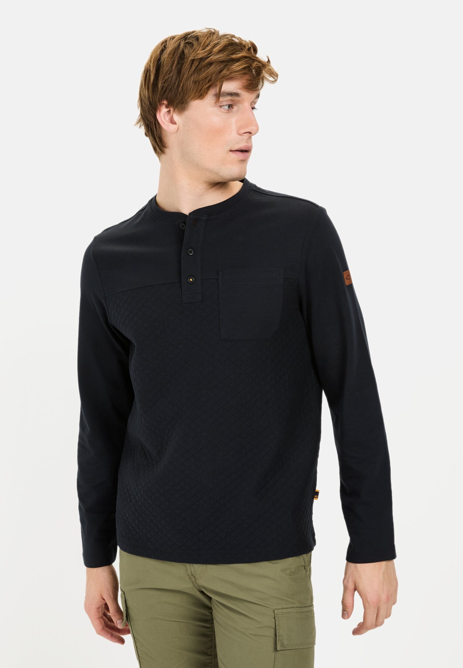 Henleyshirt mit Brusttasche