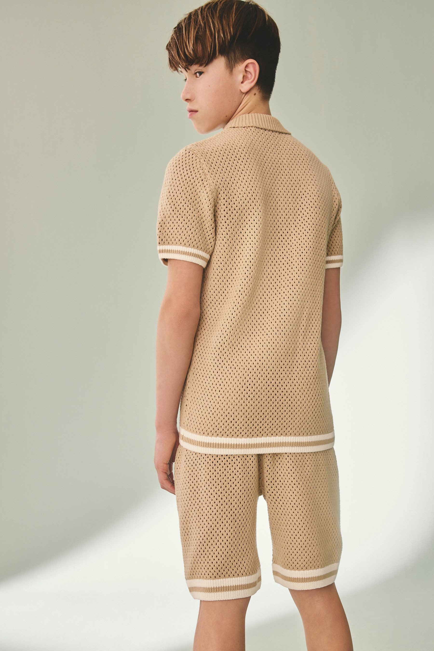 Next Shirt & Shorts Strick-Poloshirt mit günstig online kaufen