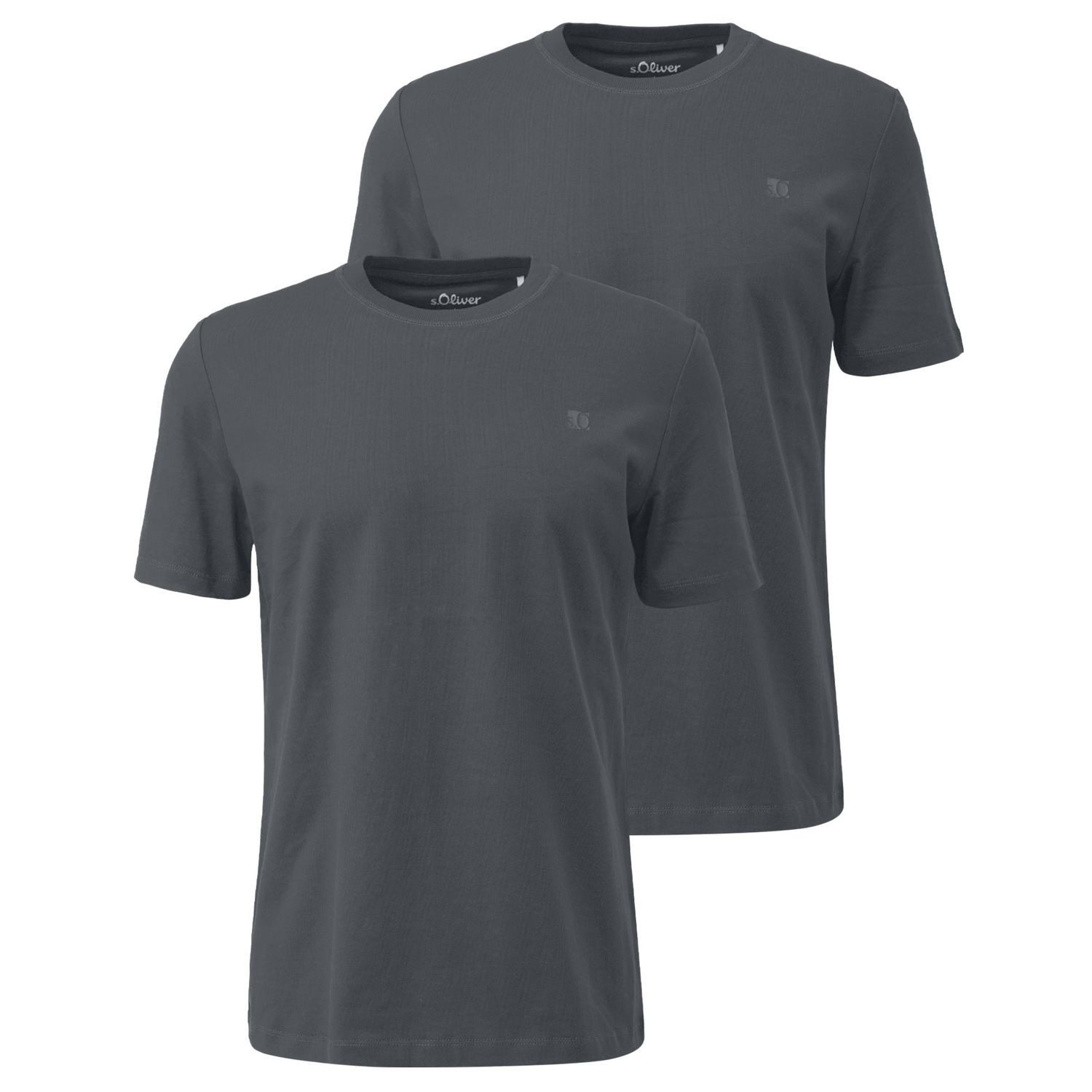 s.Oliver T-Shirt Shirt (Set, 2-tlg) Rundhals, kurzarm, schwerer Jersey, 2er günstig online kaufen