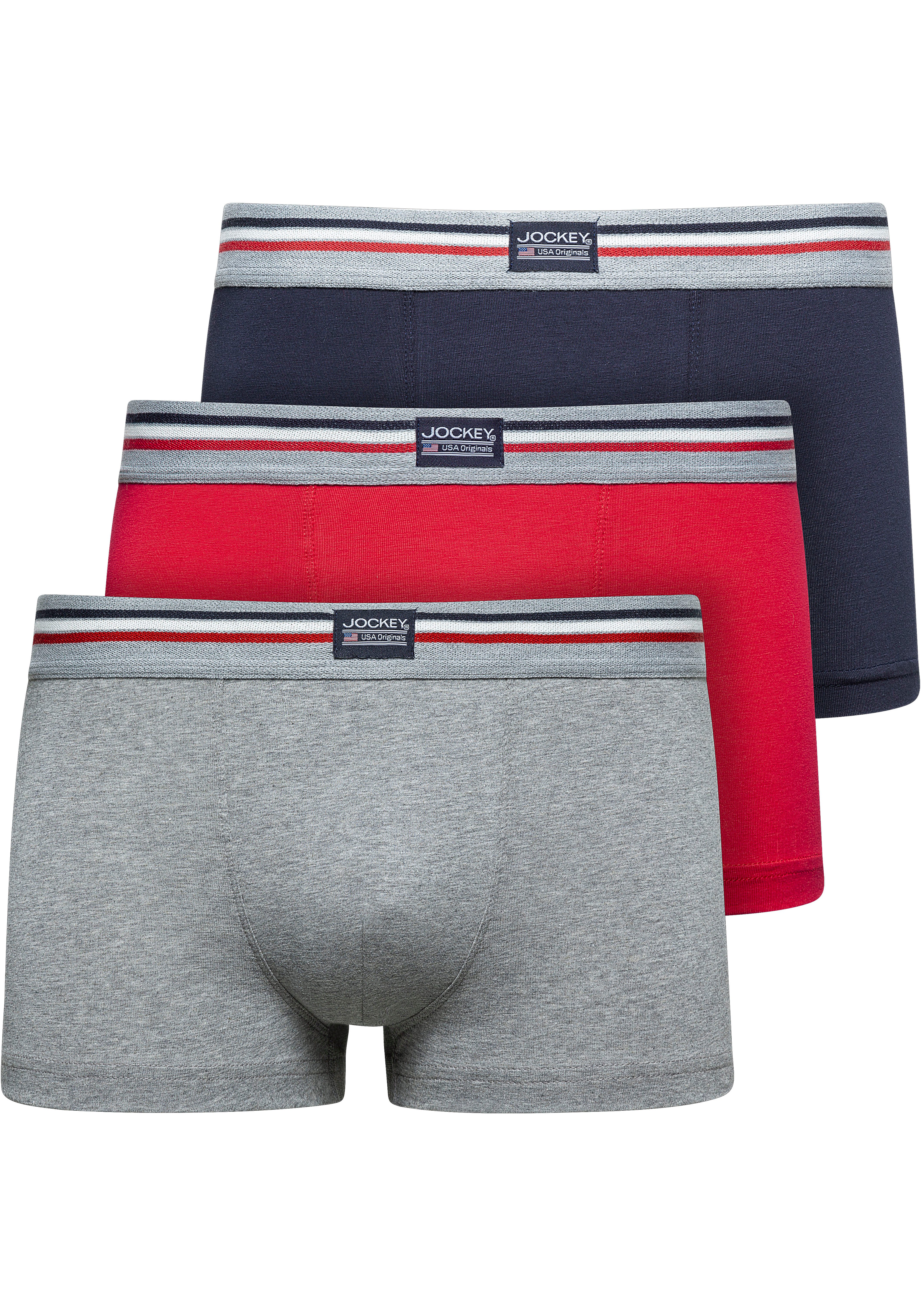 Jockey Trunk Cotton Stretch (3er Pack) mittlere Bundhöhe
