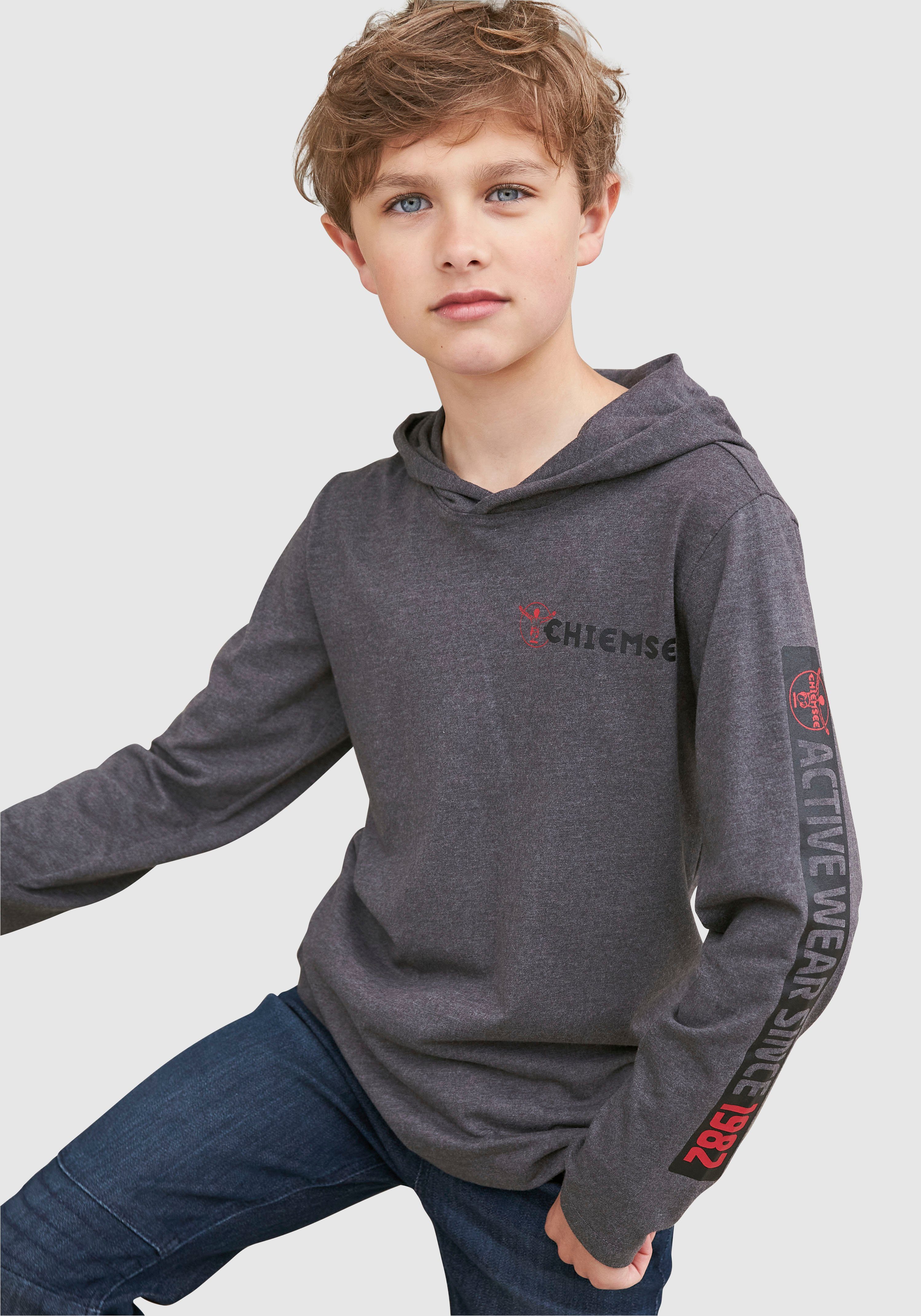 Chiemsee Kapuzenshirt mit Ärmeldruck Langarm, stylischer günstig online kaufen