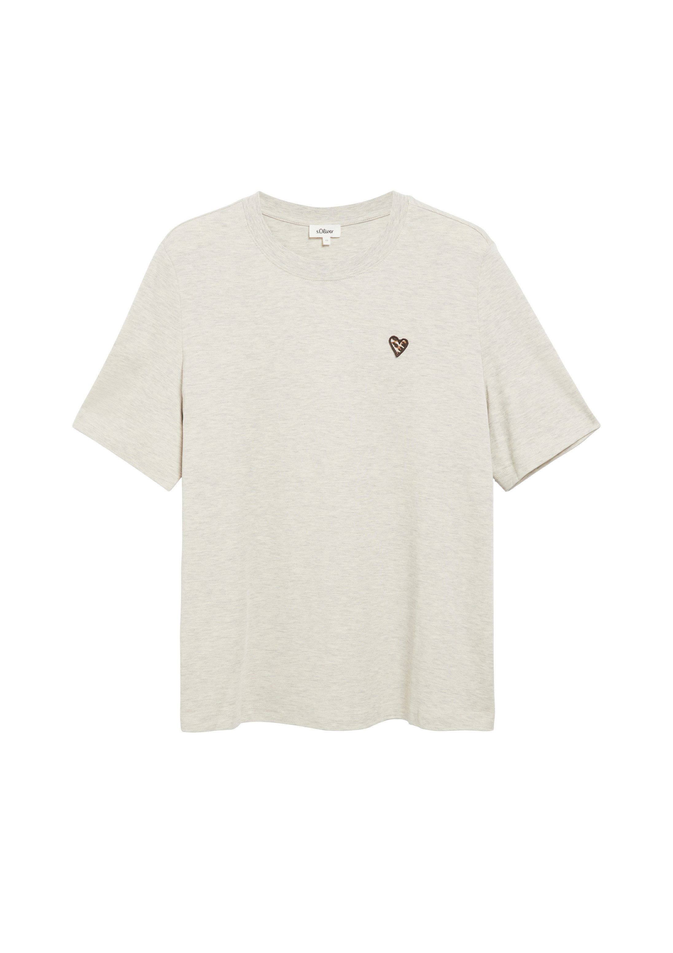 s.Oliver Kurzarmshirt T-Shirt T-Shirt mit Leo-Herz