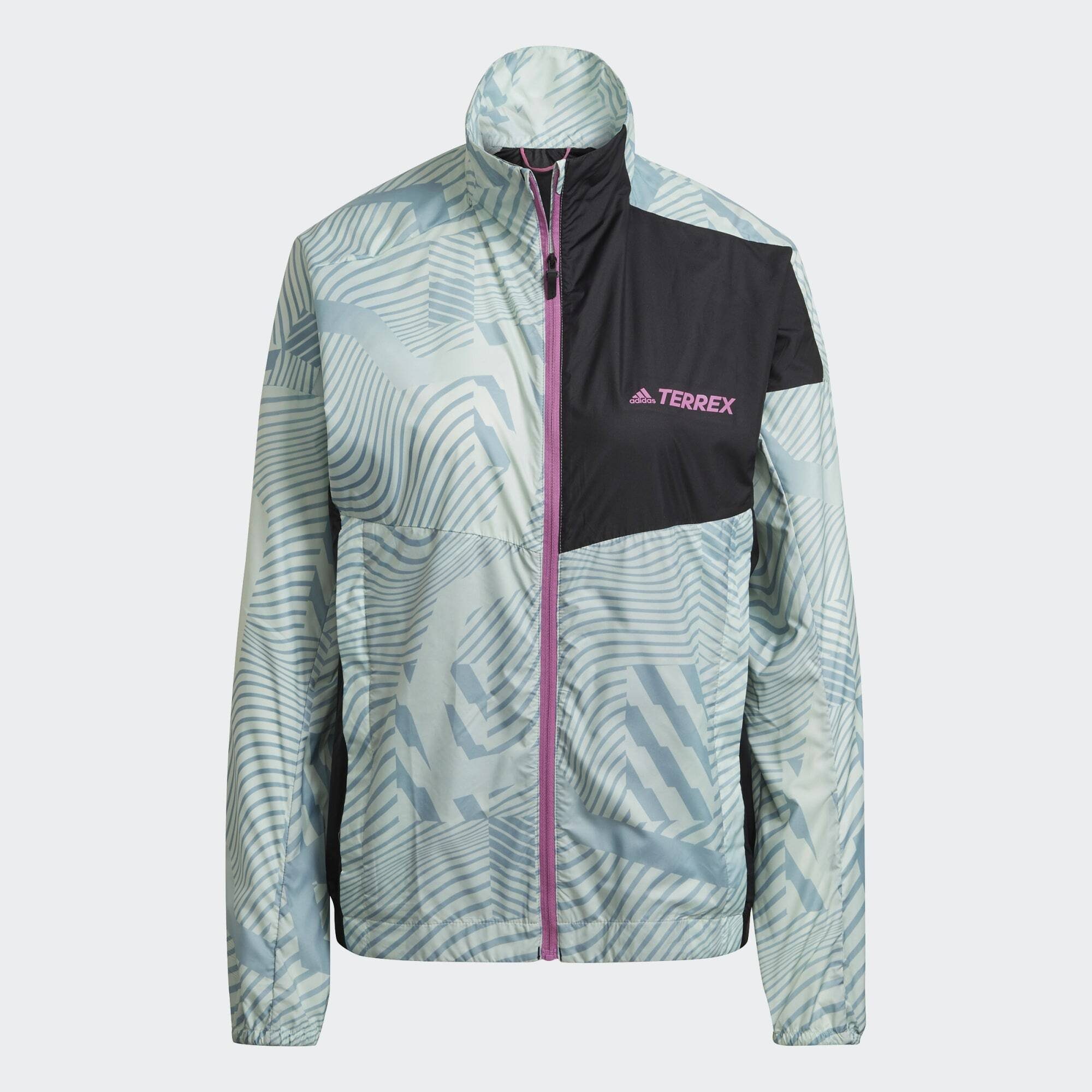 / Green Laufjacke TERREX RUNNING PRINTED Linen Magic TERREX adidas WINDJACKE Grey TRAIL