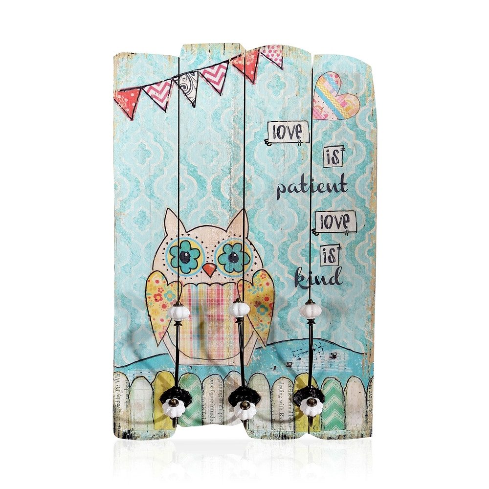 Mucola Шкафыpaneel Flurgarderobe 40x60 cm + Motiv Eule Paneel Шкафыleiste NEU (Stück, 1 St., Einzelartikel), Unkomplizierte Befestigung an der Wand