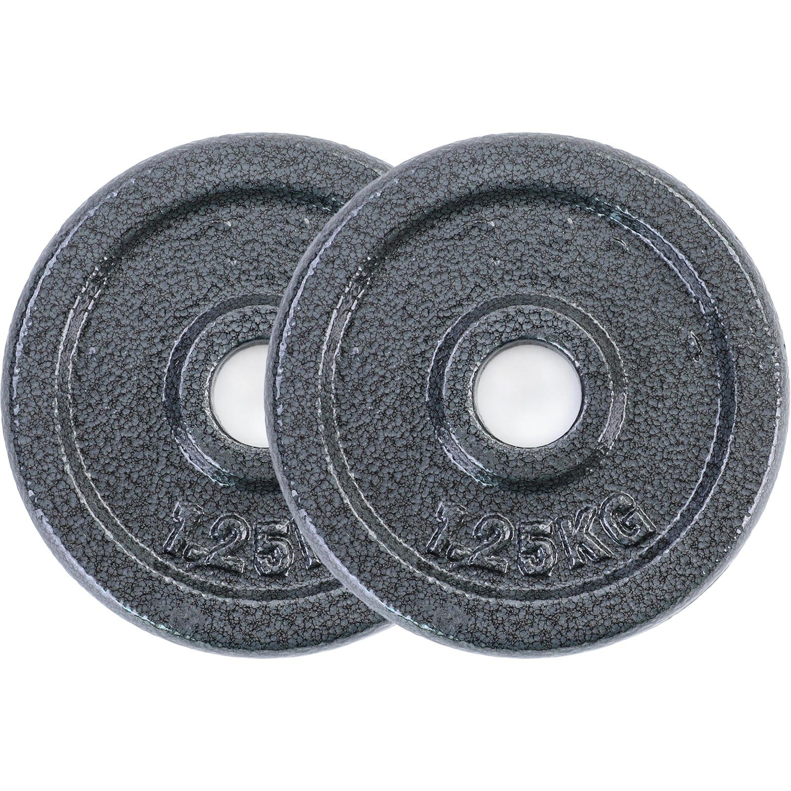 RAMROXX Hantelscheibe 2,5 kg Set 2x1,25 kg Gusseisen Hantel Gewicht versiegelt 28mm, 2,50 kg, Material: Gusseisen