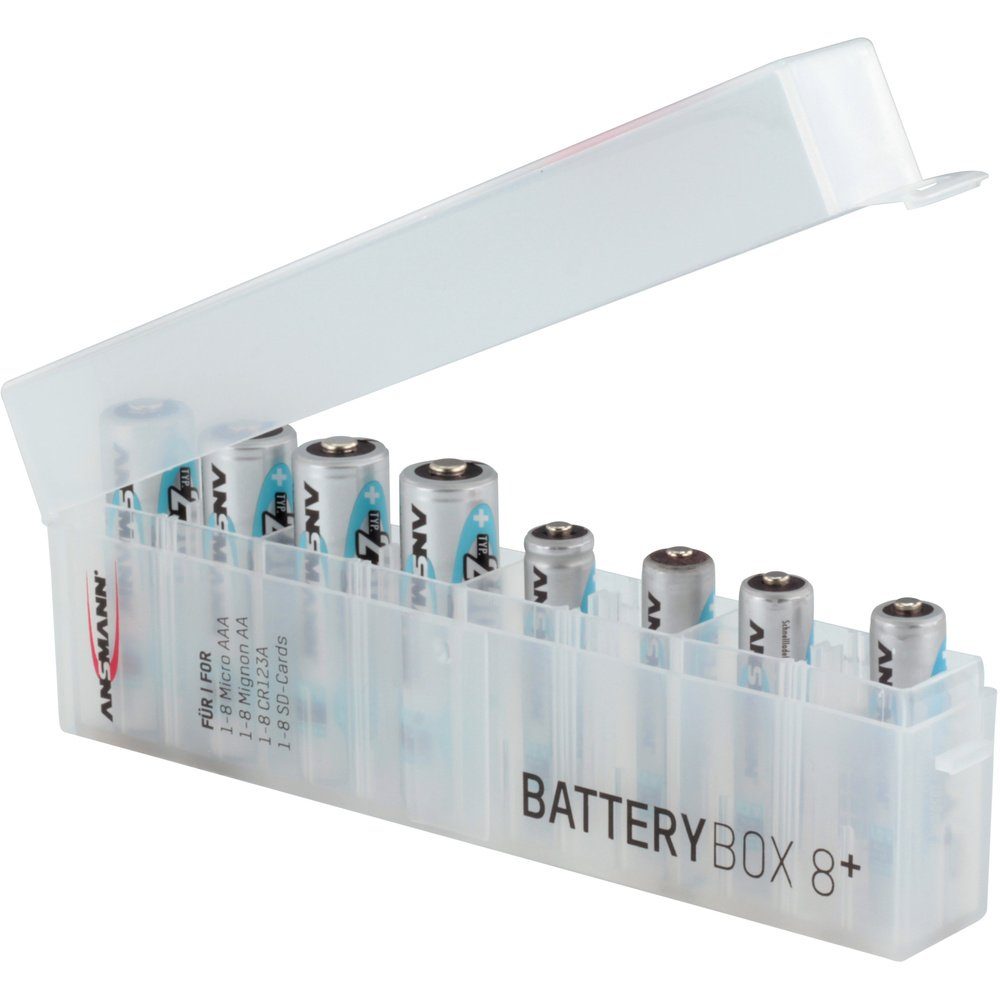 ANSMANN® Ansmann Foto CR Plus 8x (AA), 8 (L Batterie 123 (AAA), Mignon Micro Batteriebox