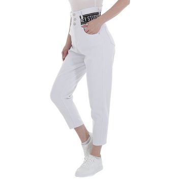 Ital-Design High-waist-Jeans Damen Freizeit Stretch High Waist Jeans in Weiß